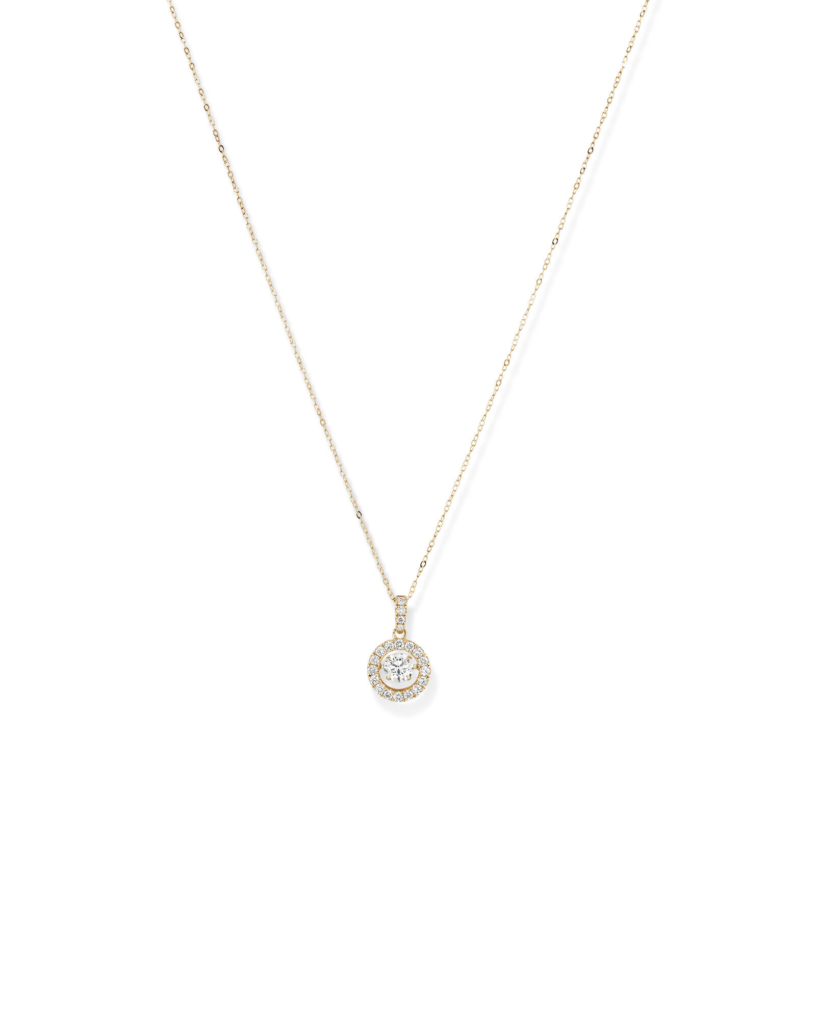 Lume Lab Round Pendant with 1.00 Carat TW of Laboratory-Grown Diamonds in 10kt Gold