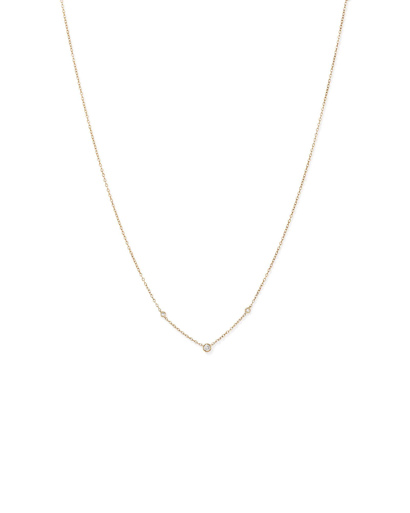 Necklace with 0.10 Carat TW of Diamonds in 10kt Yellow Gold