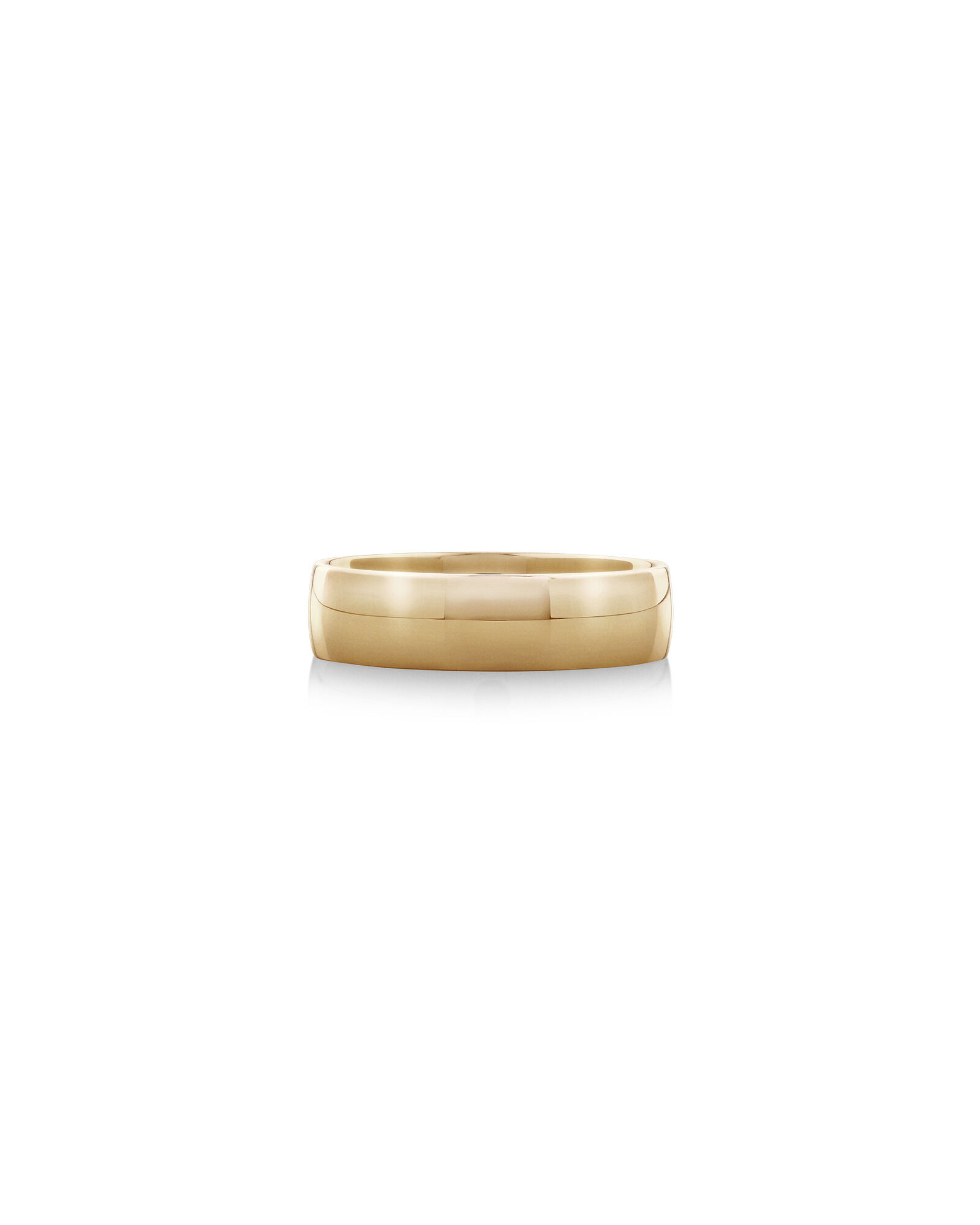 Half Round Wedding Band in 10kt Yellow Gold