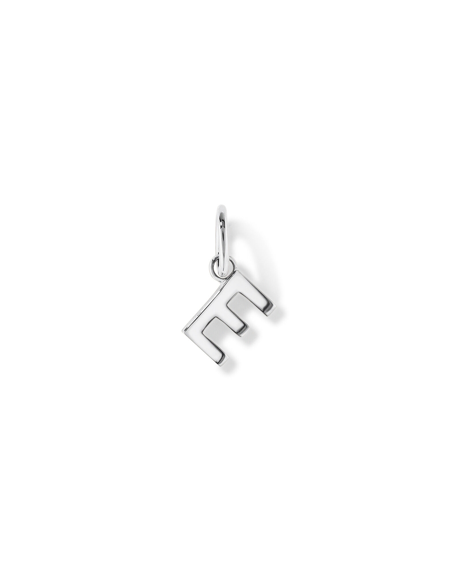 Letter E Initial Pendant in Sterling Silver