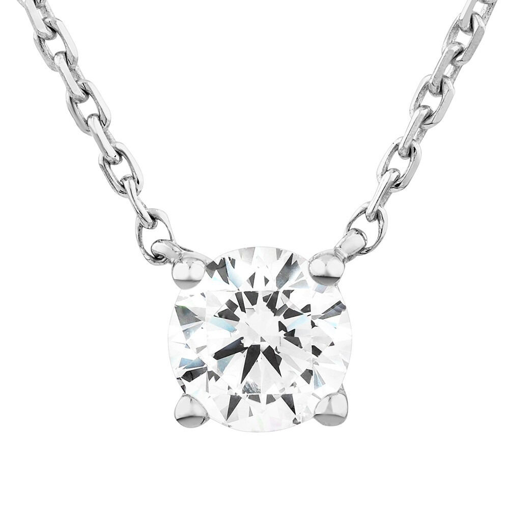 0.60 Carat TW Laboratory-Grown Diamond Stud Earrings & Pendant Set in 10kt White Gold