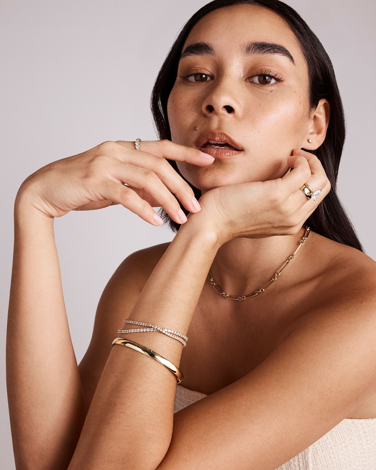 3.00 Carat TW Round Brilliant Laboratory-Grown Diamond Eternity Ring in 14kt Yellow Gold