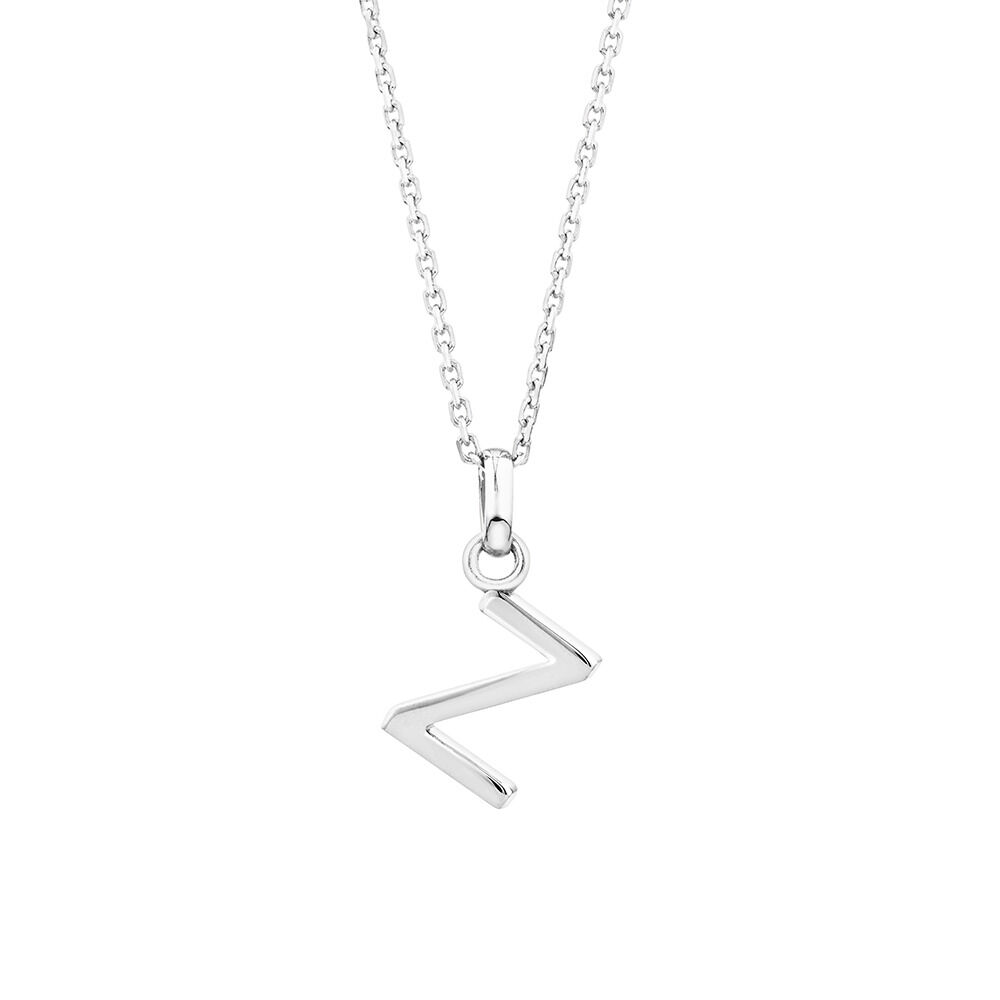 "Z" Initial Pendant in Sterling Silver