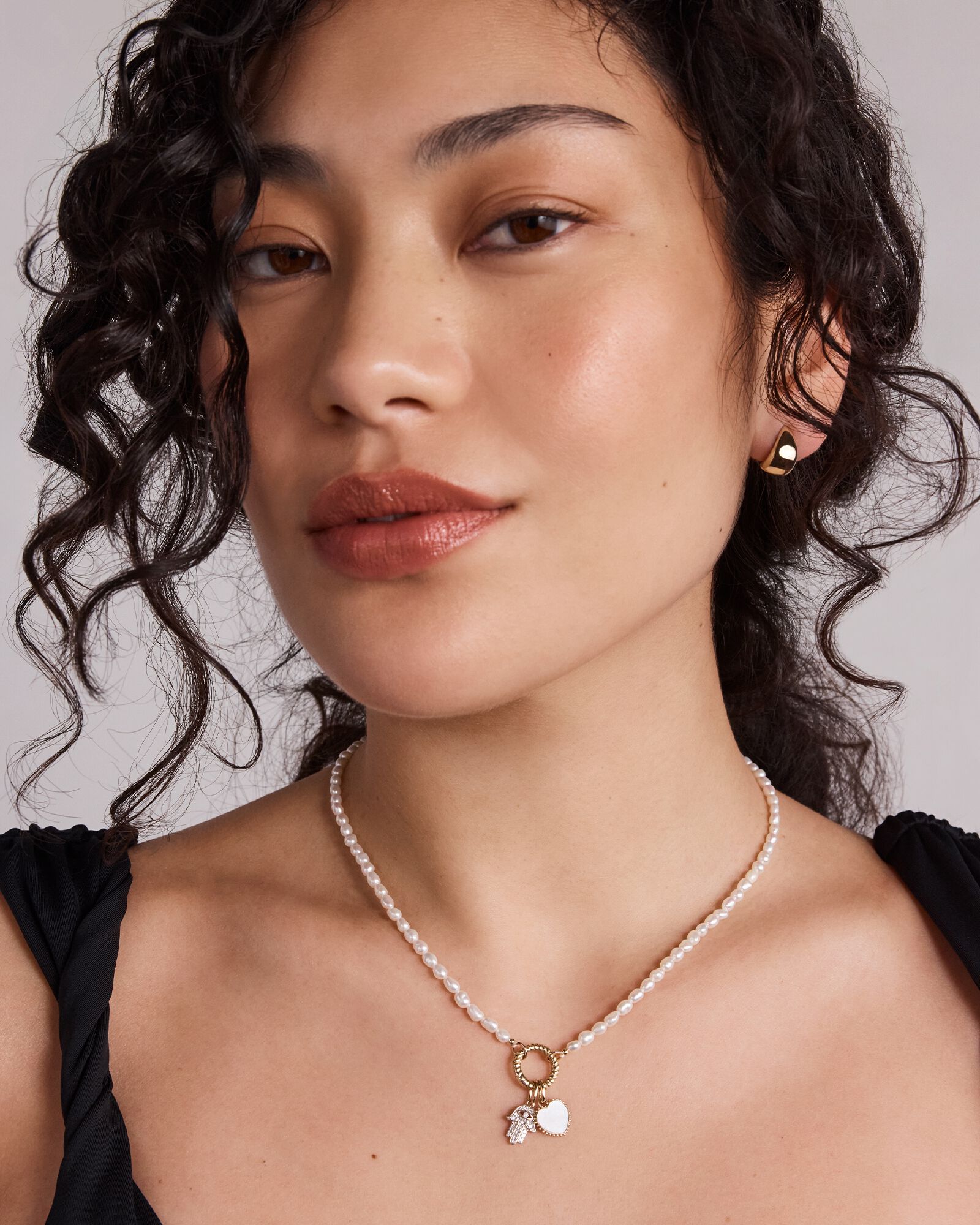 Twisted Circle Pendant Connector in 10k Yellow Gold