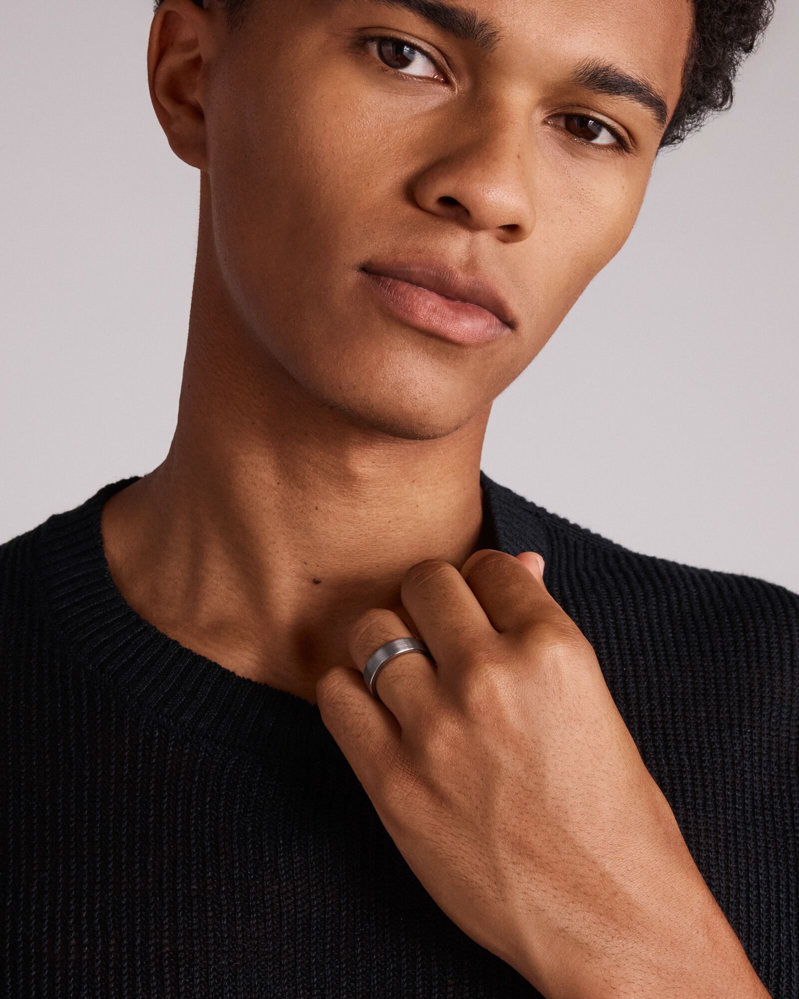 6mm Brushed Flat Wedding Band in Tungsten