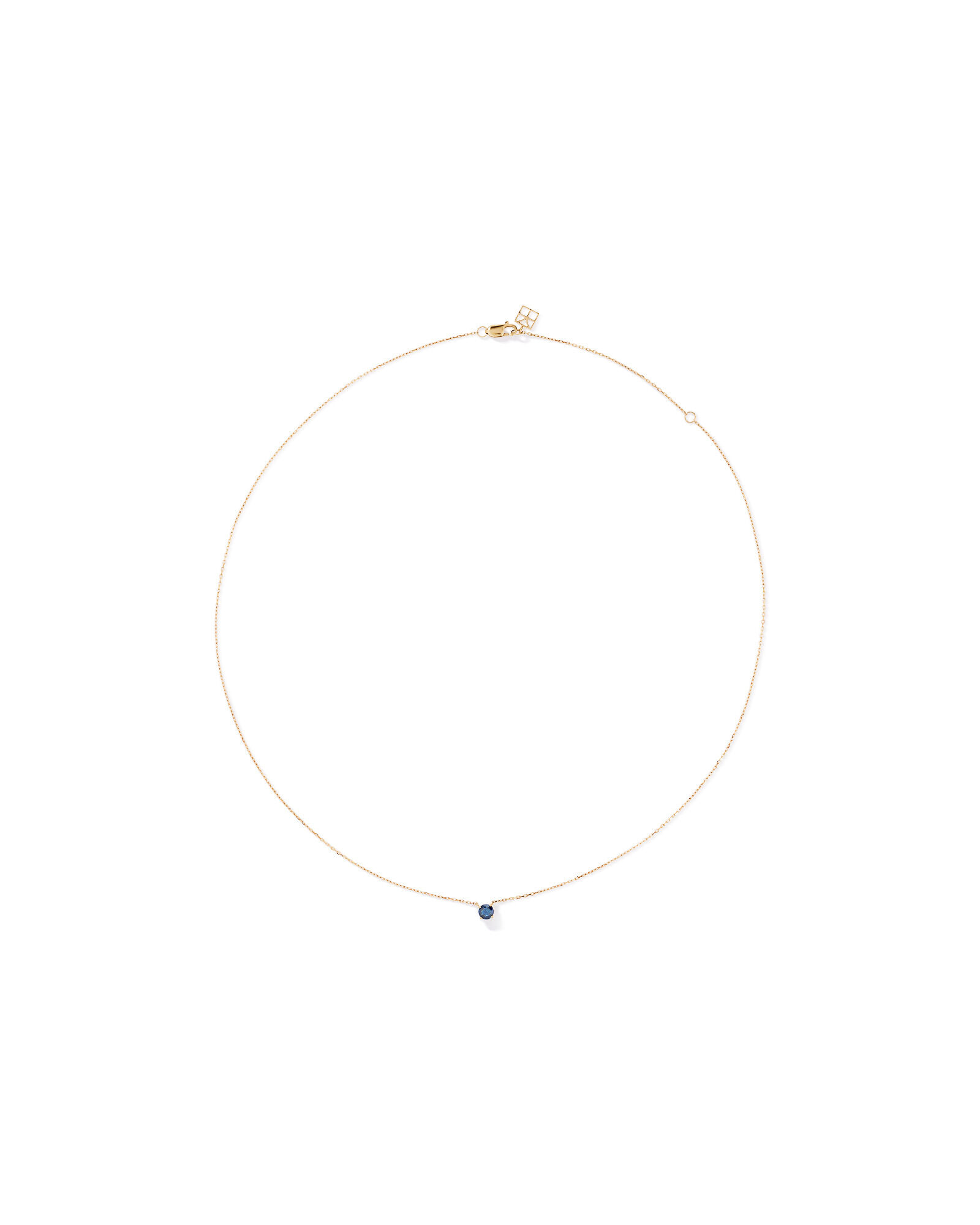 Collier australien coupe ronde saphir en or jaune 10 kt