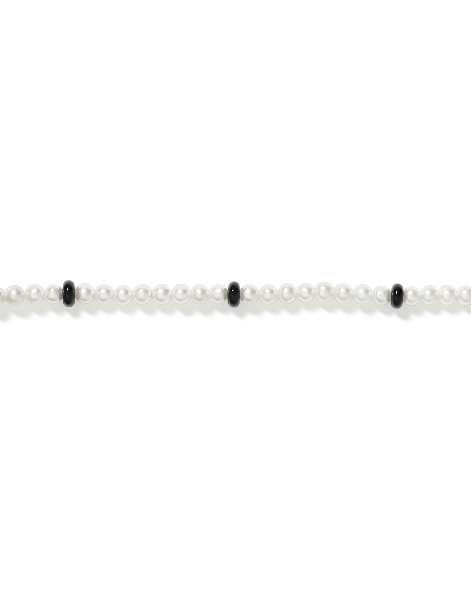 Cultured Freshwater Pearl & Onyx Bracelet in Sterling Silver