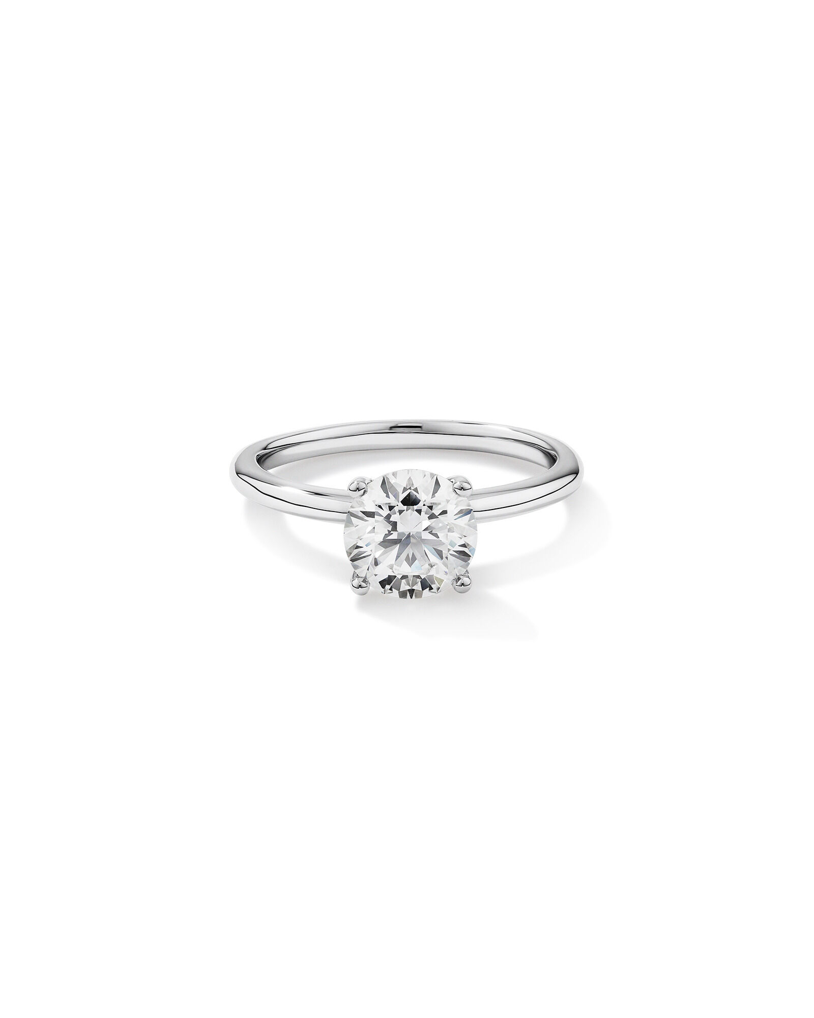 1.50 Carat TW Round Brilliant Laboratory-Grown Diamond Solitaire Engagement Ring In 14kt White Gold