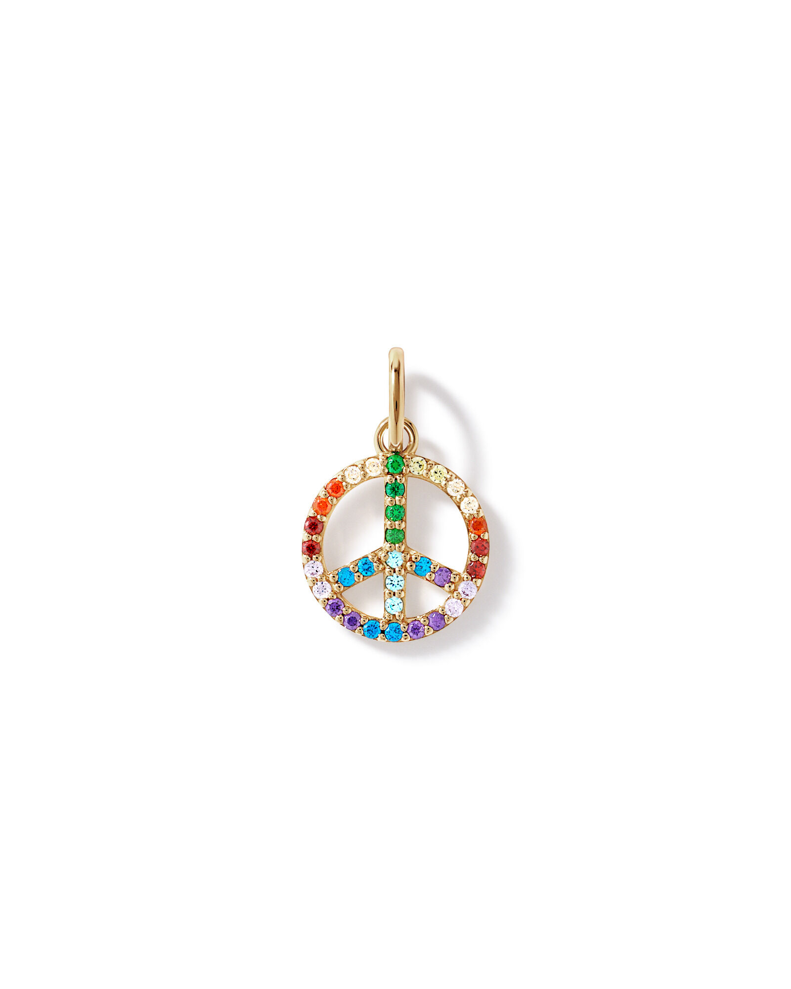 Peace Pendant in 18Kt Vermeil with Cubic Zirconia