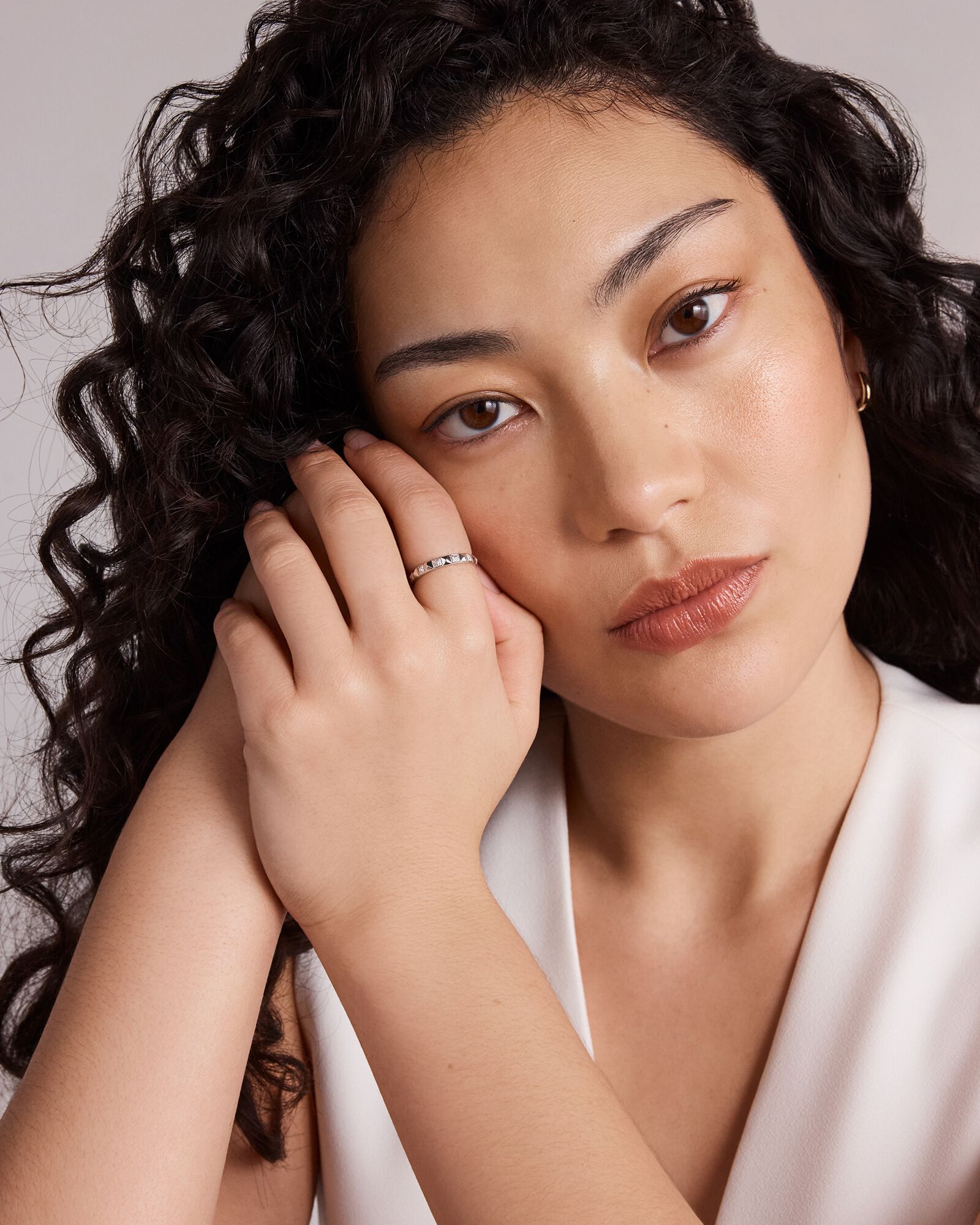 Signature Connect Linear Diamond Ring in Sterling Silver