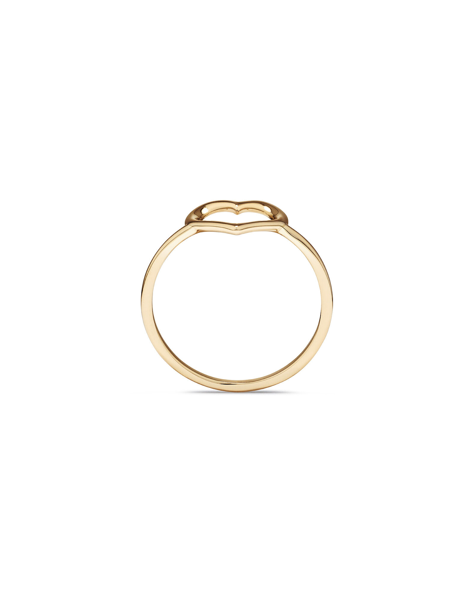 Open Heart Ring in 10kt Yellow Gold