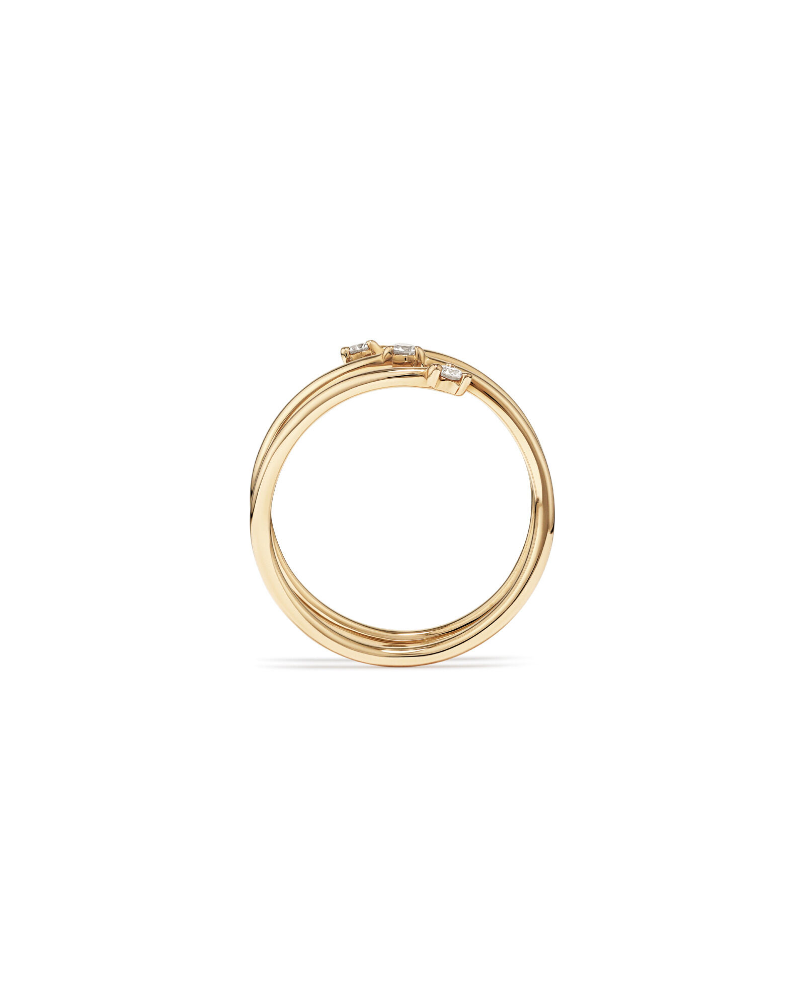 Diamond Accent Wrap Around Ring in 10kt Yellow Gold