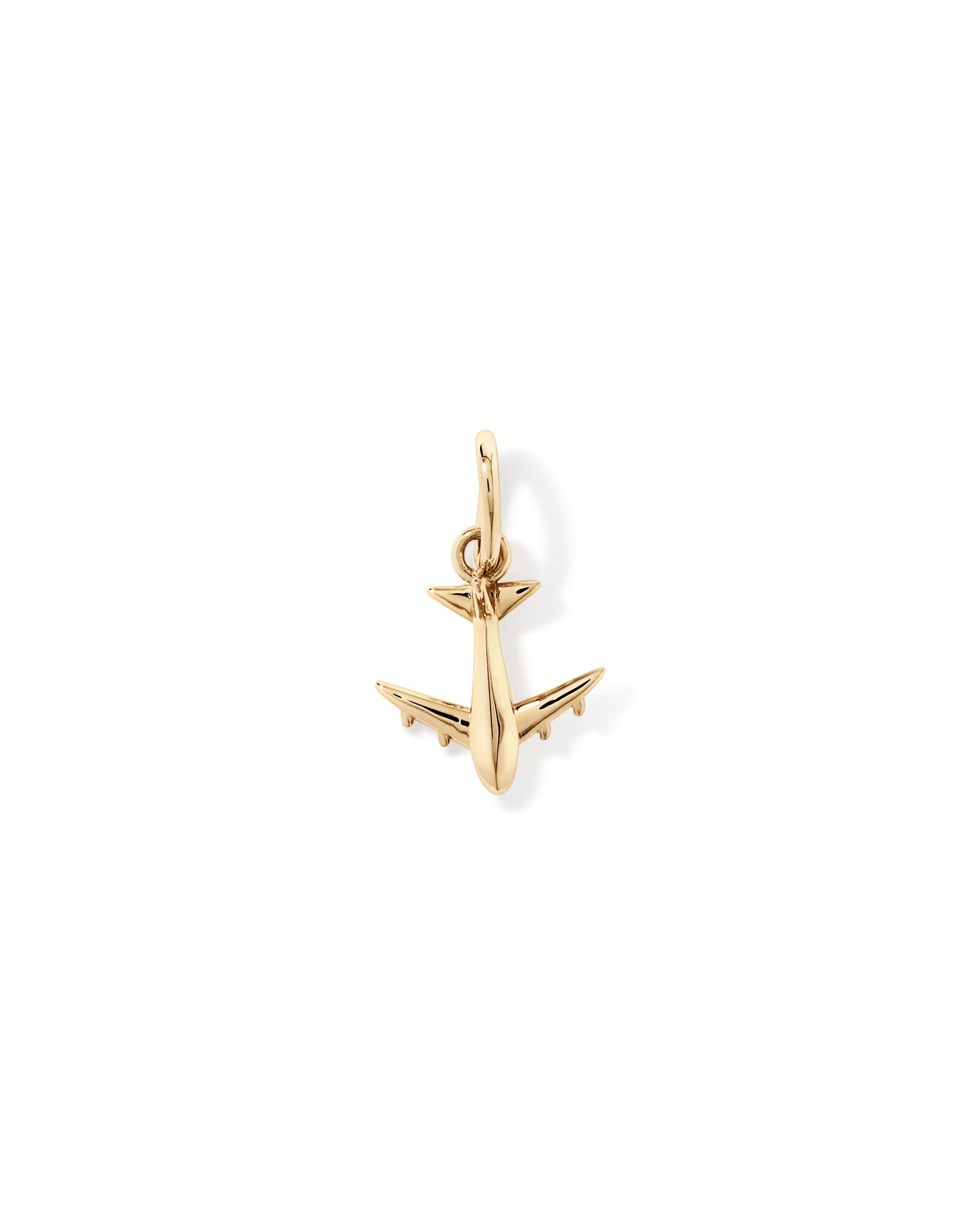 Airplane Pendant in 10kt Yellow Gold