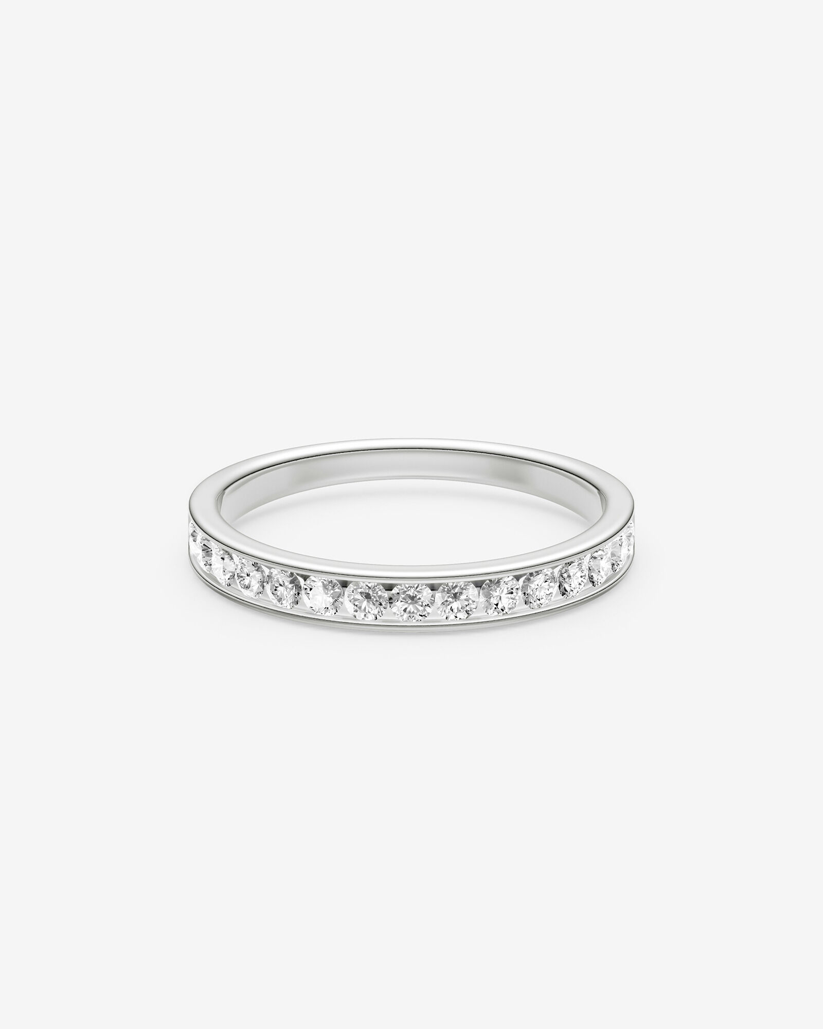 0.50 Carat TW Round Brilliant Third Channel Set Ring in 18kt White Gold
