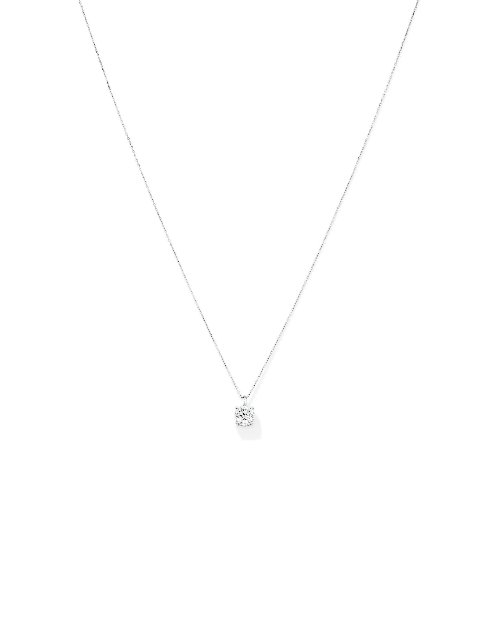 1.00 Carat TW Laboratory-Grown Diamond Solitaire Pendant in 14kt White Gold