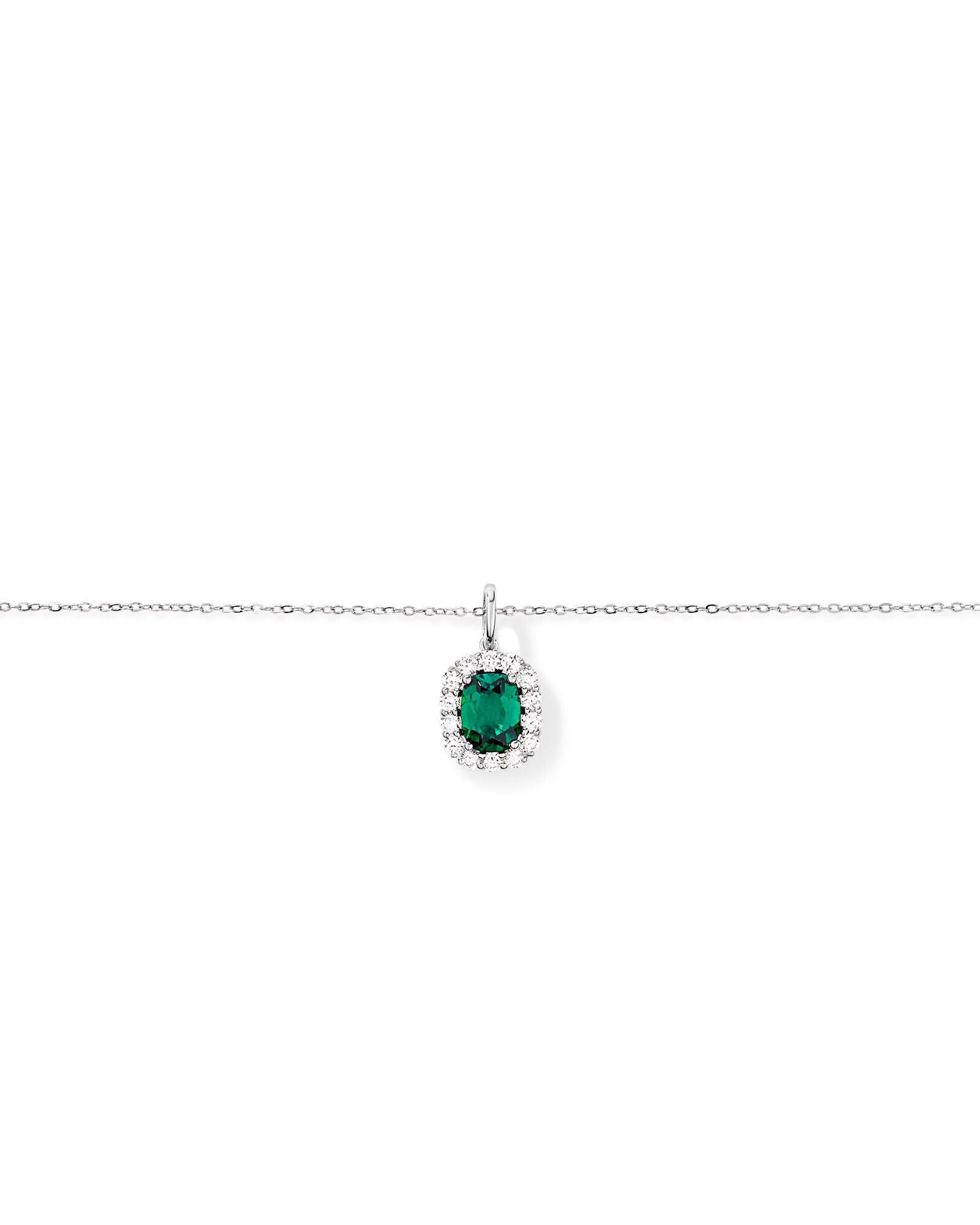 Cr&eacute;ation de la bague halo en diamant TW en laboratoire d&rsquo;&eacute;meraude et de 0,50 carats en or blanc 10 carats