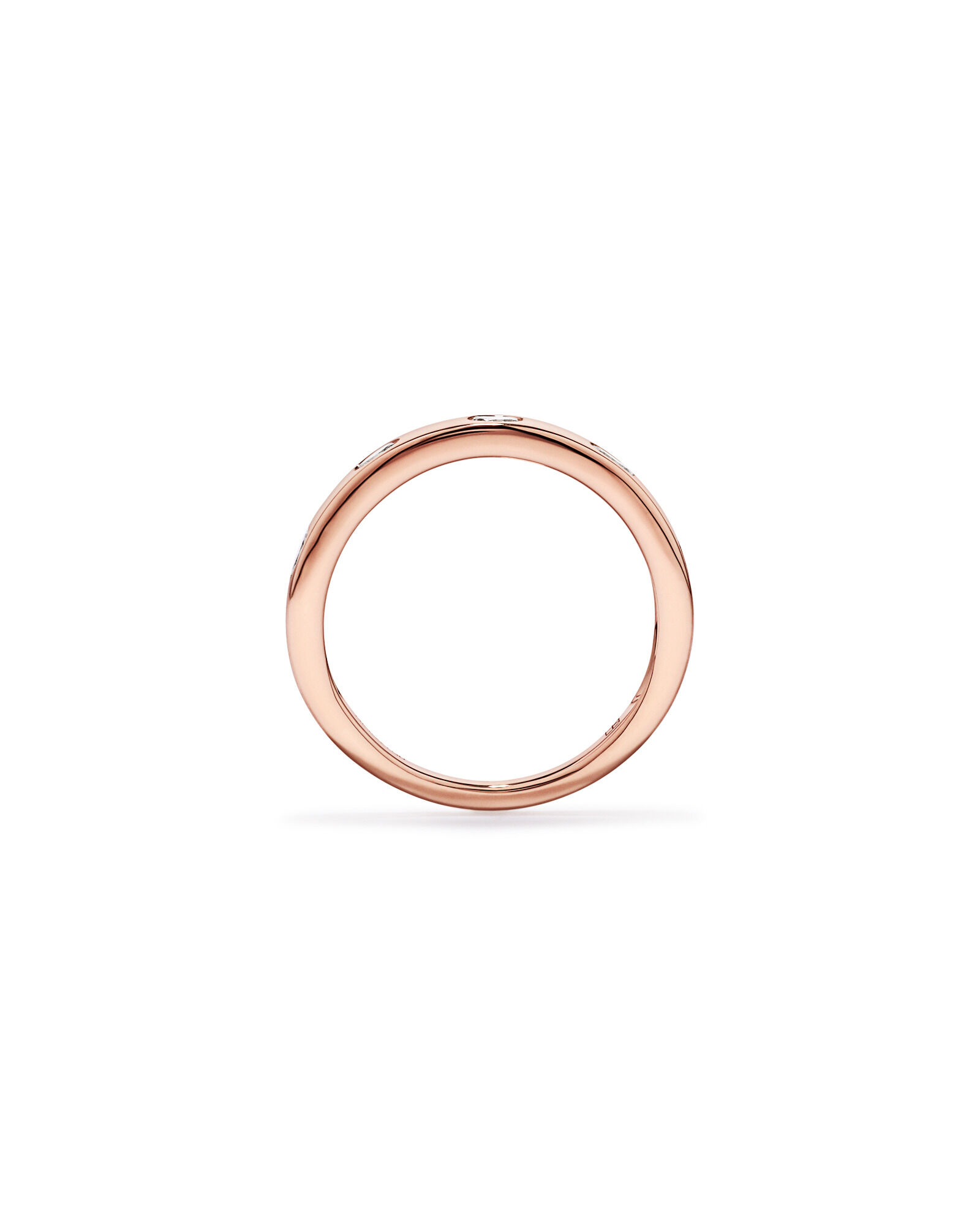 0.22TW Oval Laboratory-Grown Diamond Wedding Band in 14kt Rose Gold