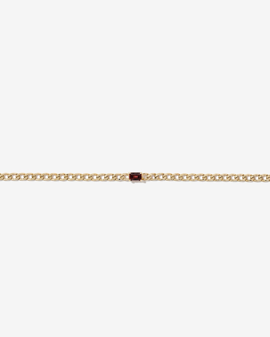 Bracelet gourmette Grenat en or jaune 10 ct