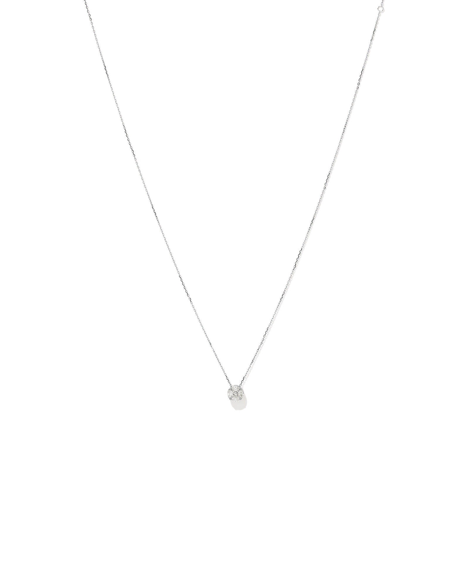 0.39 Carat TW Multistone Princess and Marquise Cut Diamond Pendant in 10kt White Gold