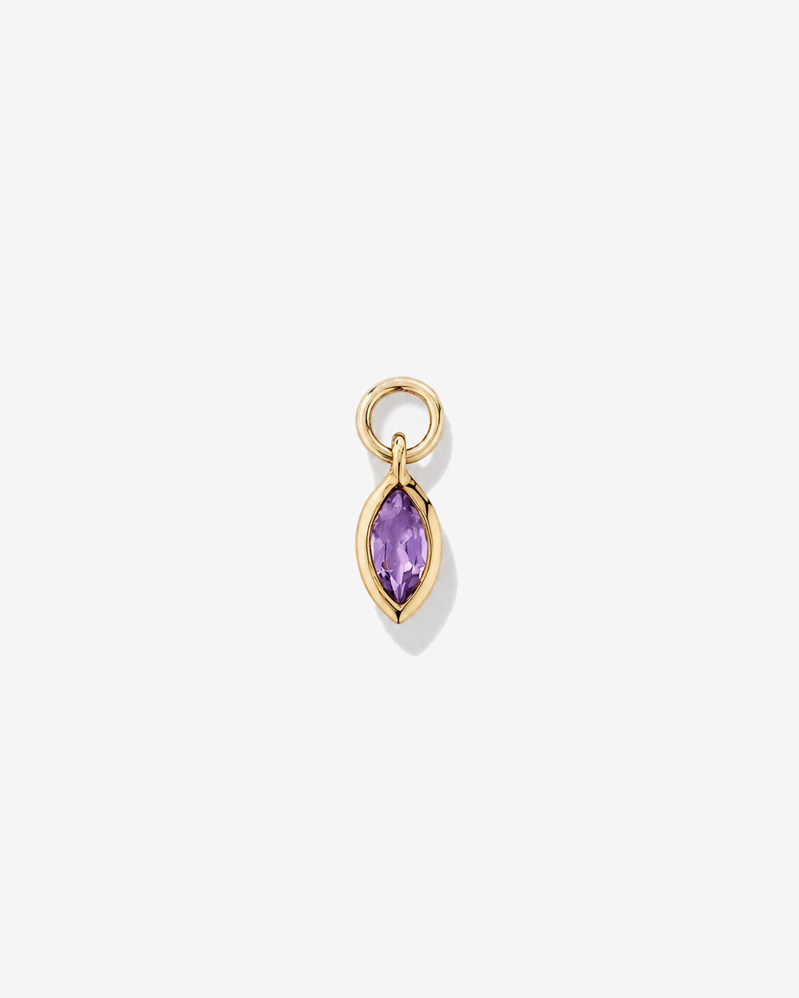 Breloque d'oreille Am&eacute;thyste en or jaune 10 ct