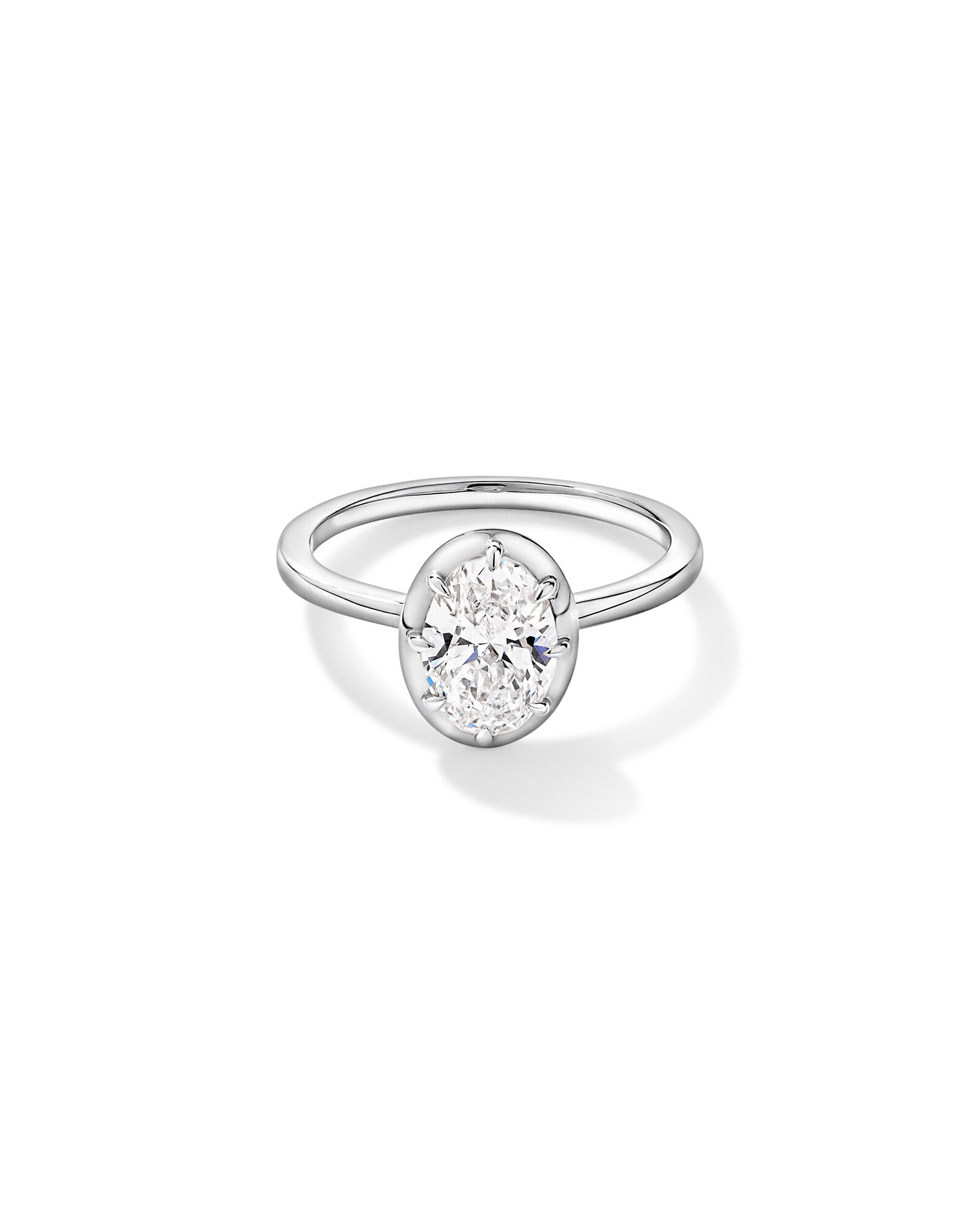 1.50TW Oval Laboratory-Grown Diamond Solitaire Ring in 14kt White Gold