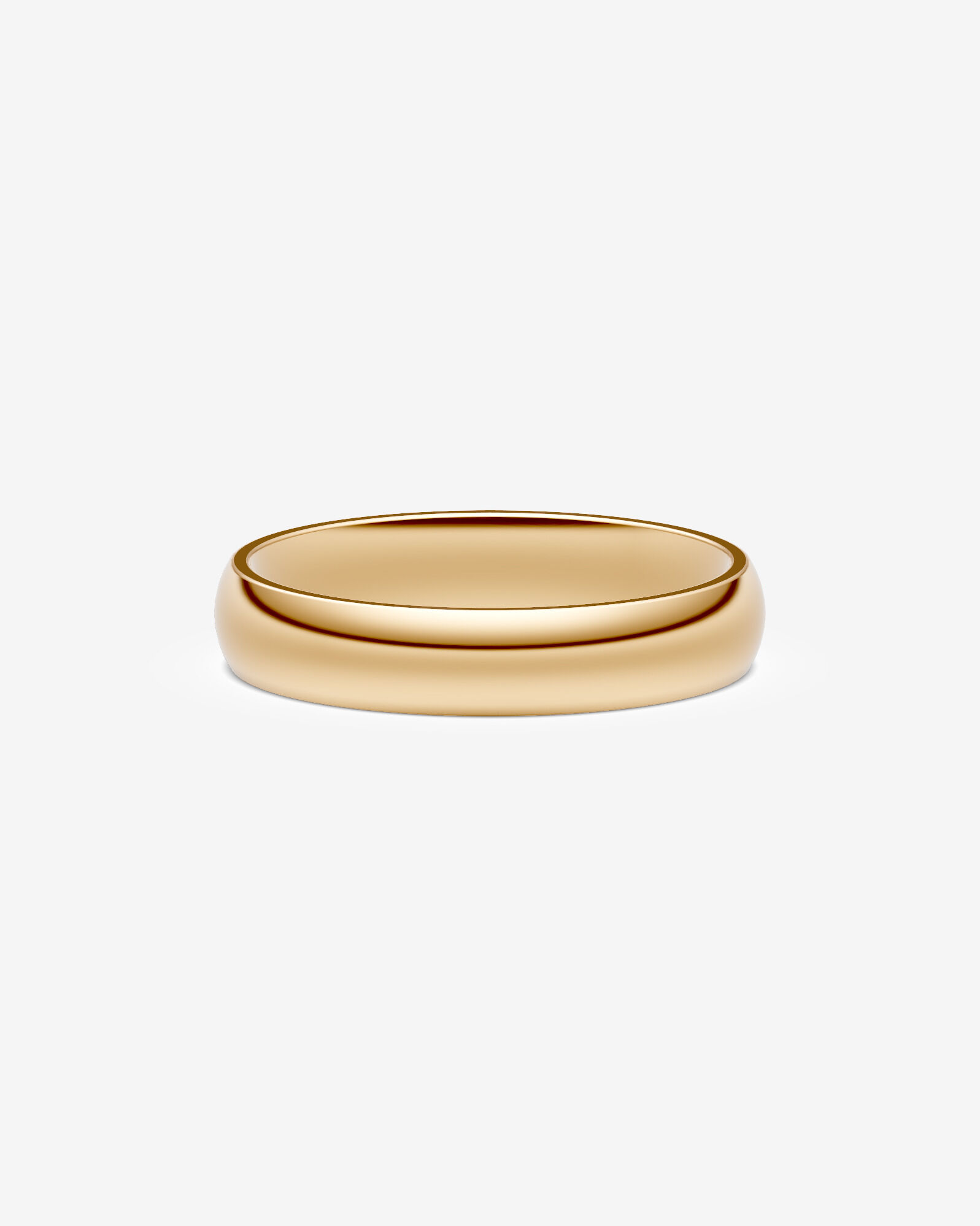5mm High Domed Wedding Band in 10kt Yellow Gold