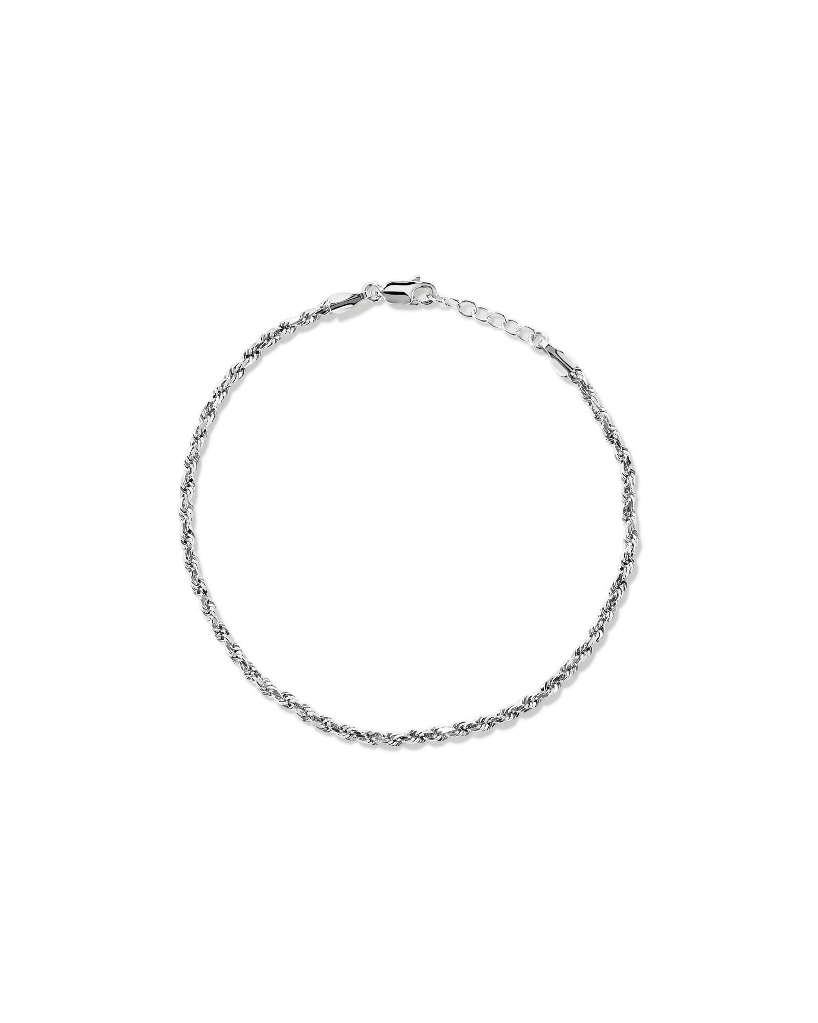 23cm (9") Rope Bracelet in Sterling Silver