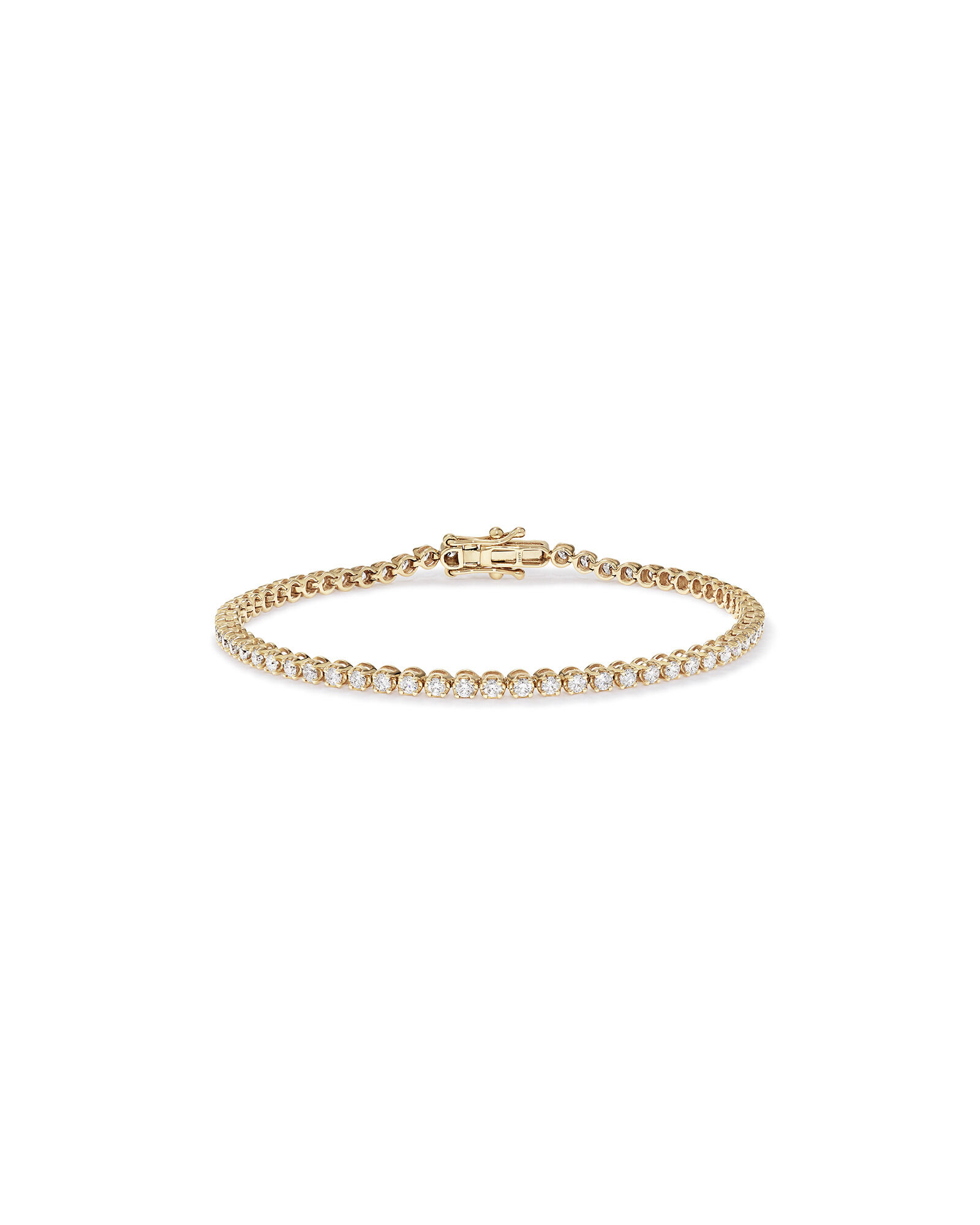 2.00 Carat TW Laboratory-Grown Diamond Tennis Bracelet in 10kt Yellow Gold