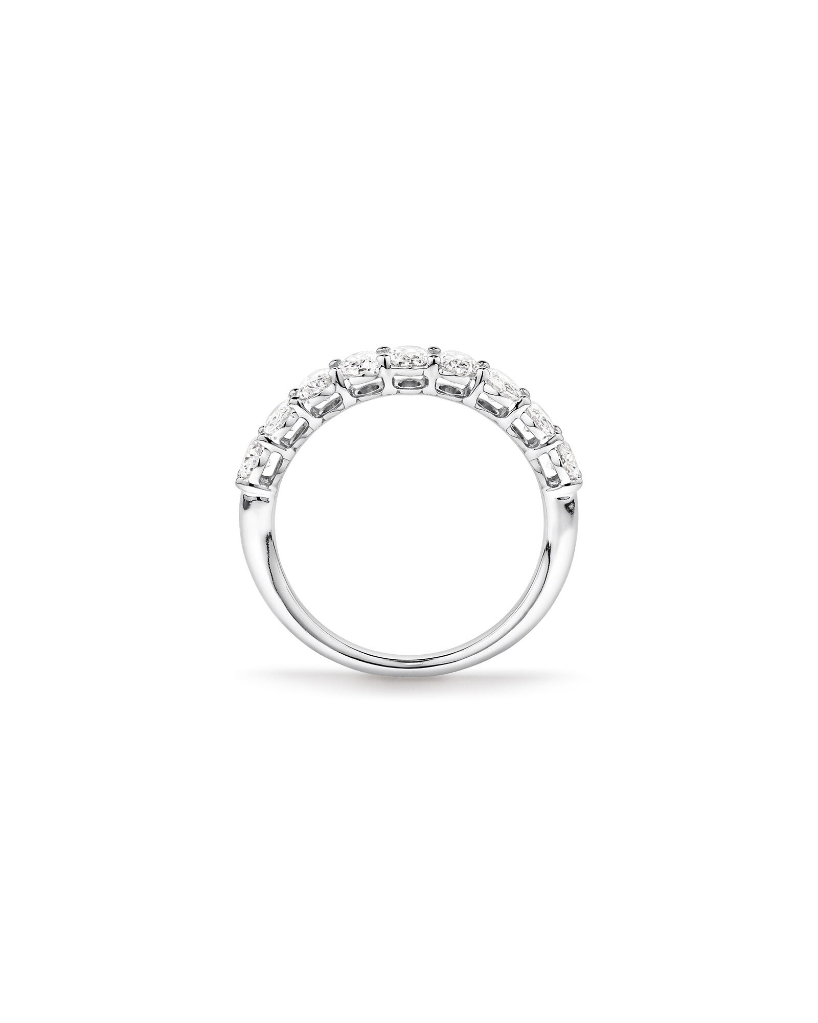 1.17 Carat TW Oval Laboratory-Grown Diamond Wedding Ring in 14kt White Gold