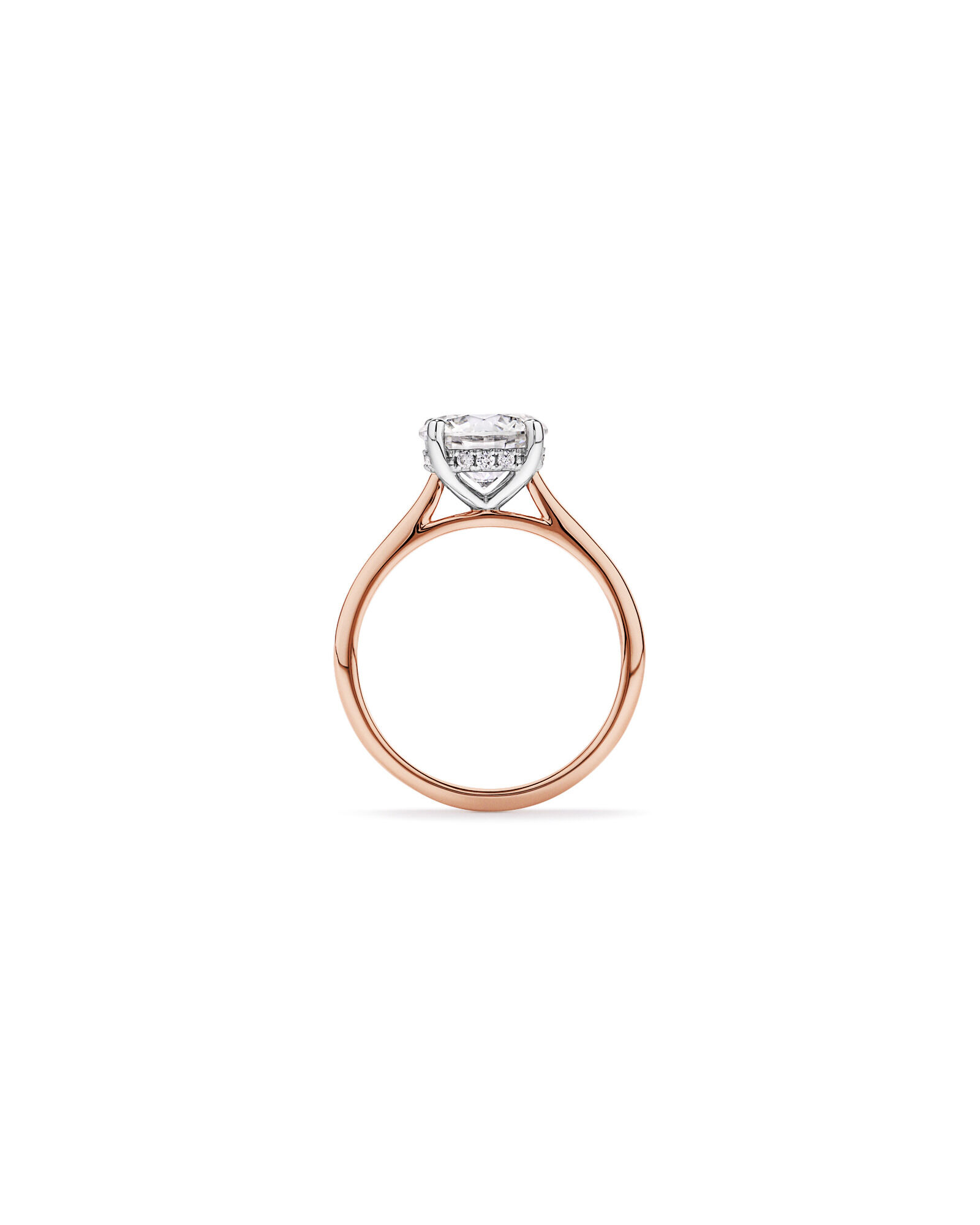 2.32TW Round Brilliant Laboratory-Grown Diamond Solitaire Ring in 14kt Rose and White Gold