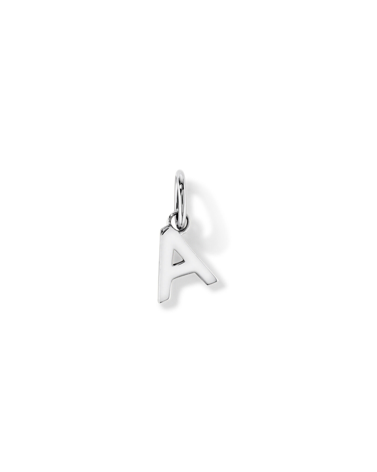 Letter A Initial Pendant in Sterling Silver