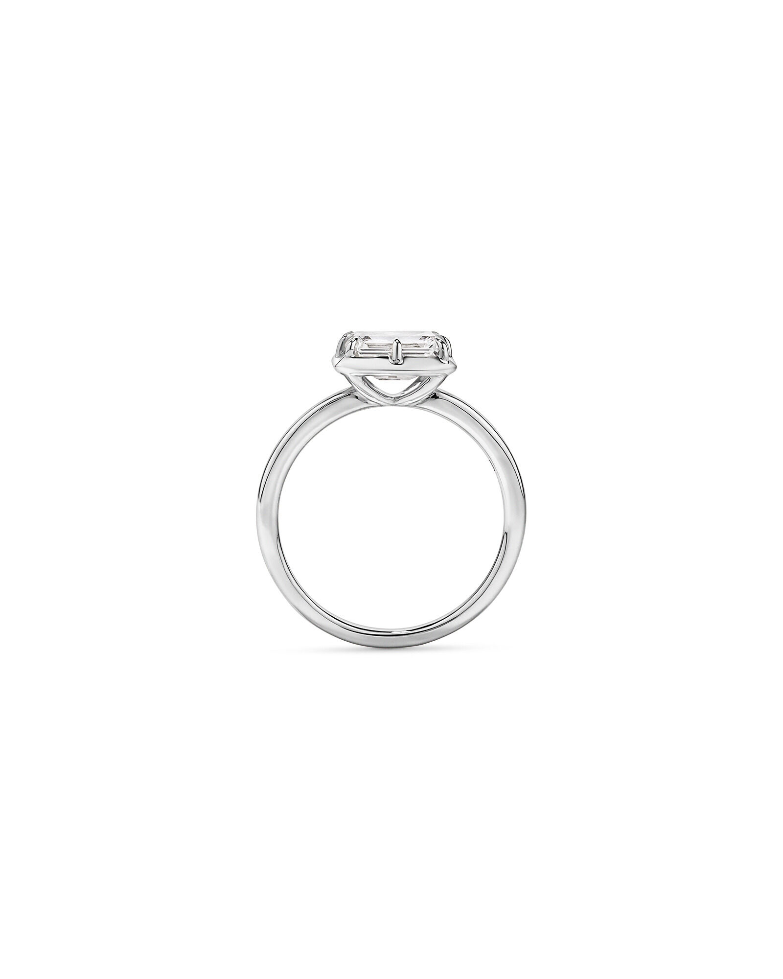 1.50TW Emerald Cut Laboratory-Grown Diamond Solitaire Ring in 14kt White Gold