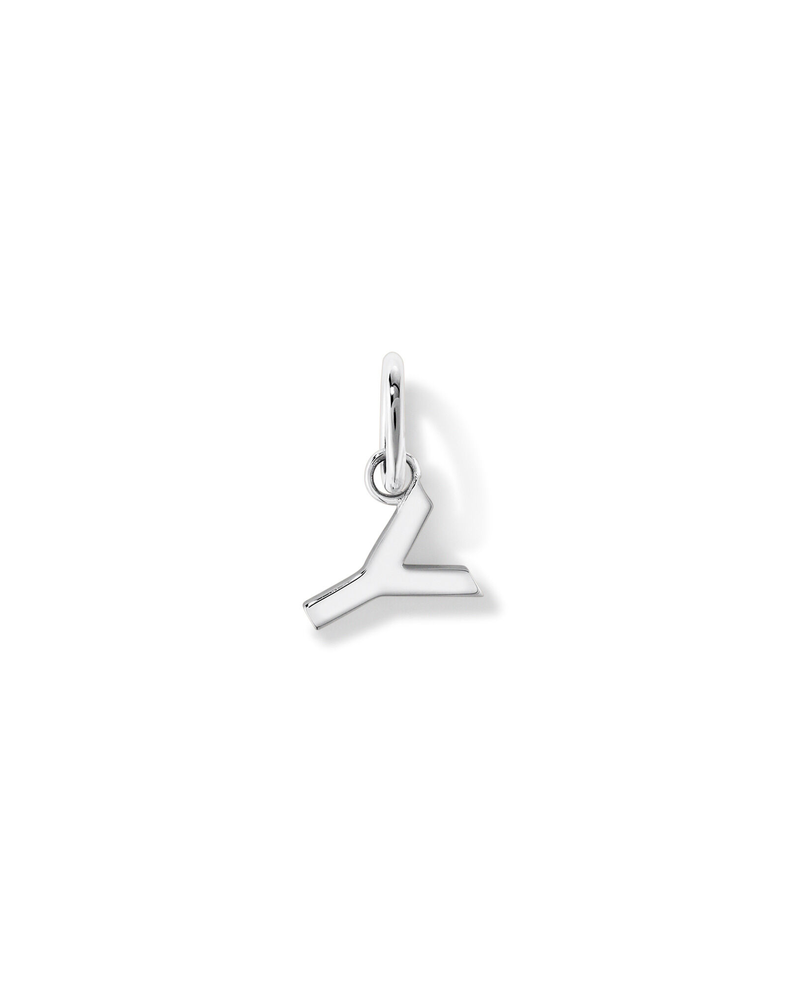 Letter Y Initial Pendant in Sterling Silver