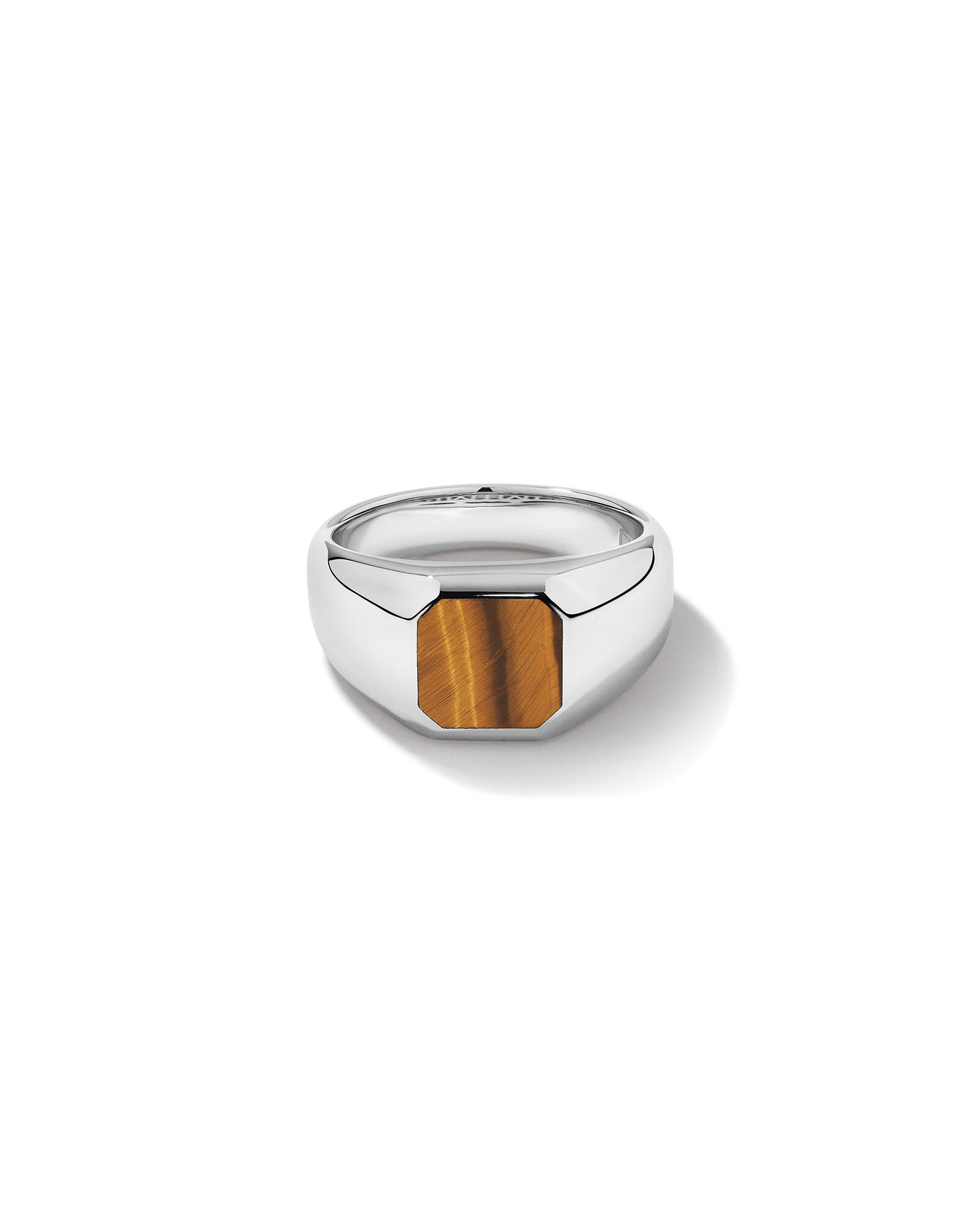 Tiger&rsquo;s Eye Square Ring in Sterling Silver