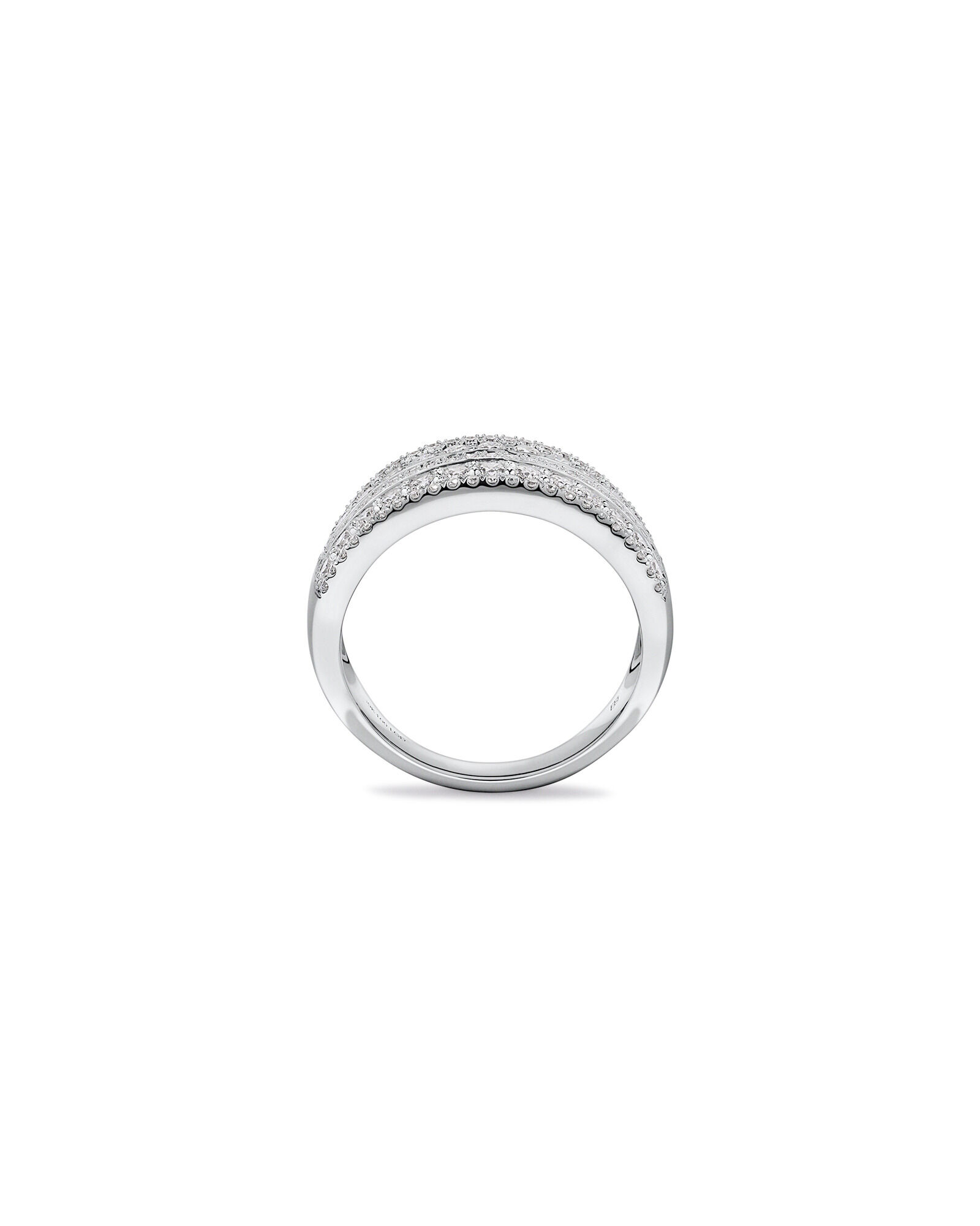 1.00TW Lab Diamond Wide Ring in 10kt White Gold