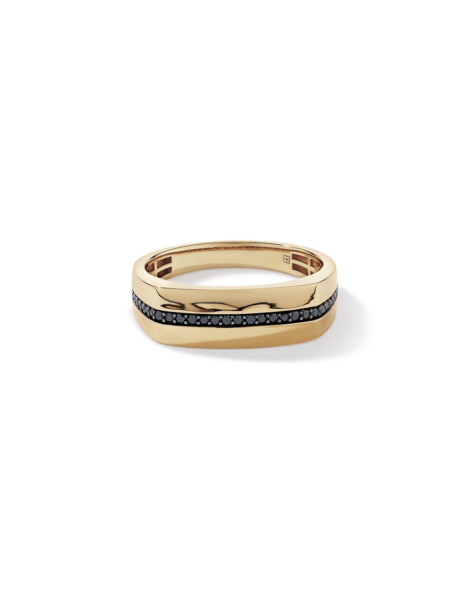 0.18 TW Black Diamond Men's Ring in 10kt Yellow Gold