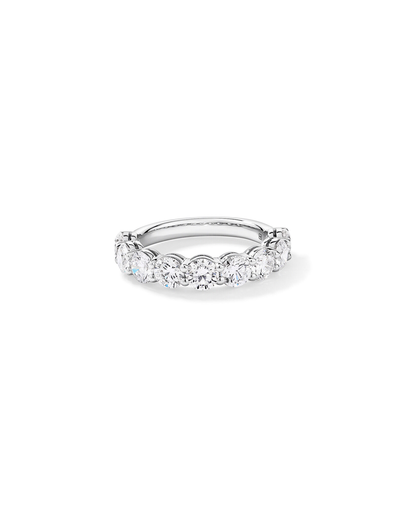 2.74TW Round Brilliant Laboratory-Grown Diamond Wedding Ring in 14kt White Gold