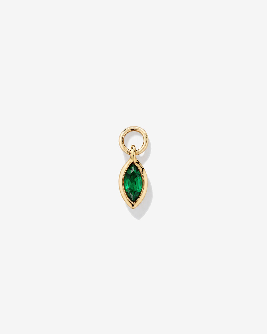 Breloque d'oreille &Eacute;meraude en or jaune 10 ct