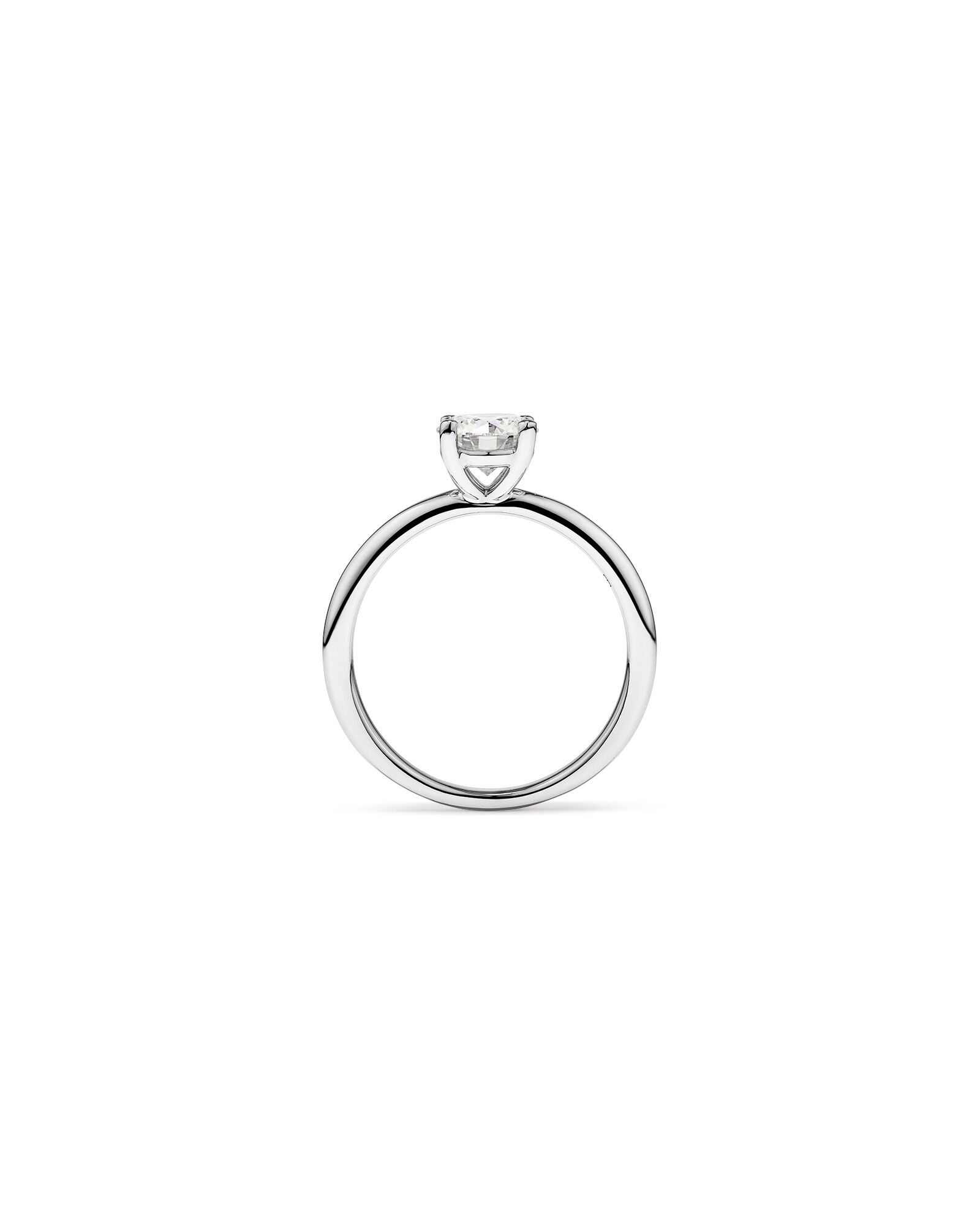 0.70 Carat TW Round Brilliant Solitaire Ring in 18kt White Gold