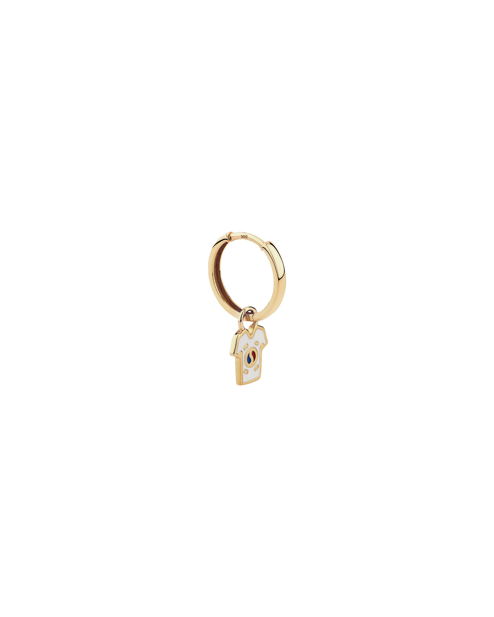 South Korea Jersey Earring Charm in 18Kt Vermeil