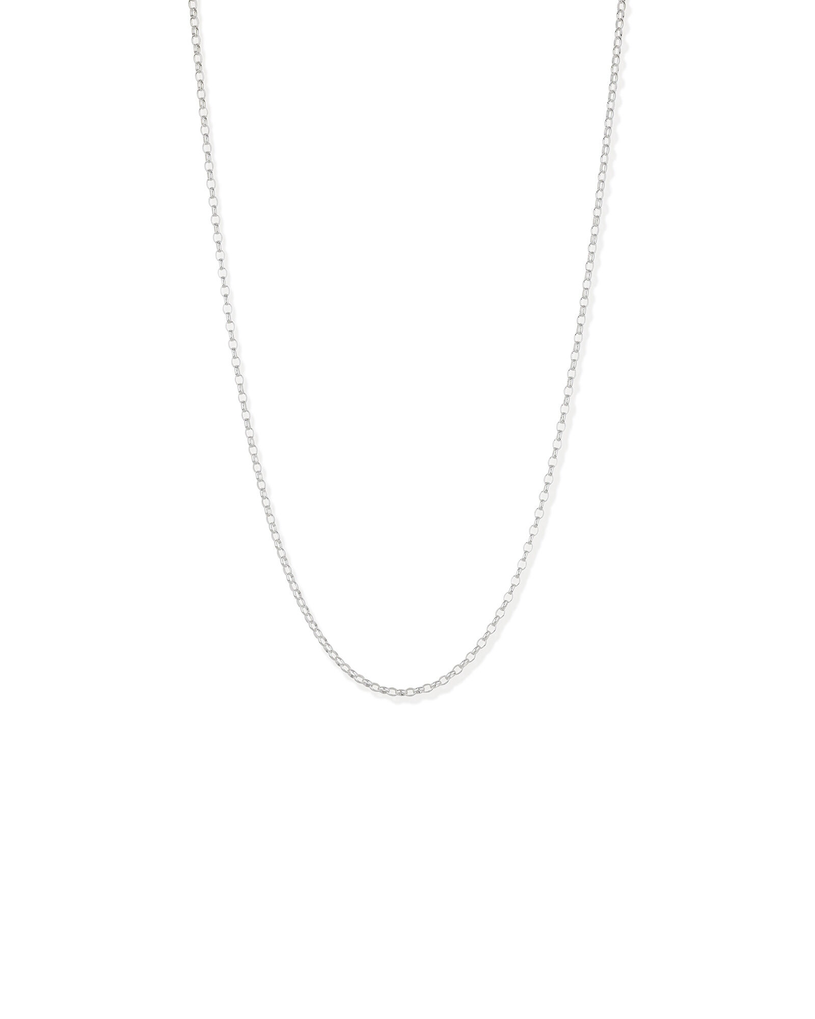 55cm (22") 3mm-3.5mm Width Oval Belcher Chain in Sterling Silver