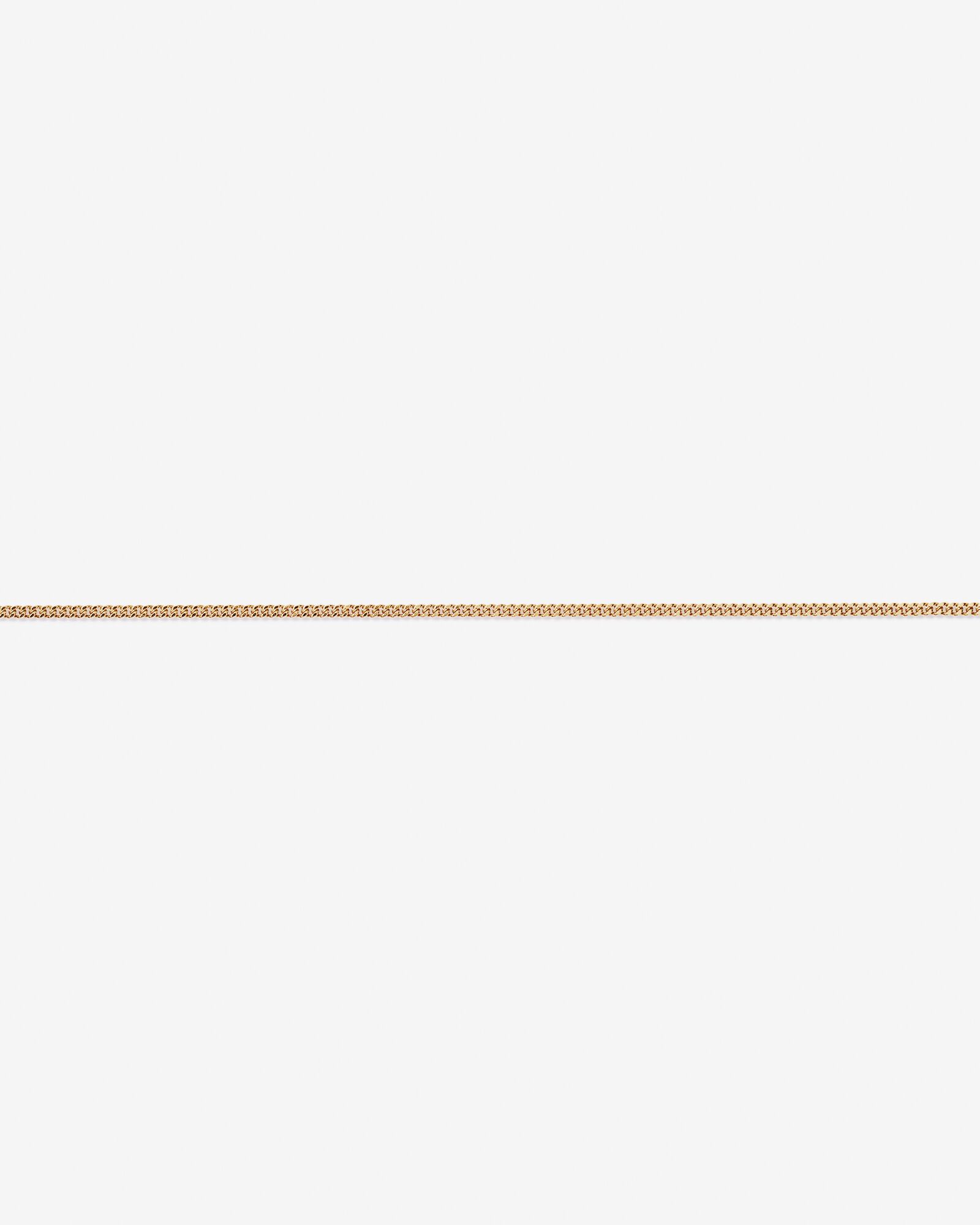 17cm (17") 1.44mm Width Solid Diamond Cut Curb Bracelet in 10kt Yellow Gold