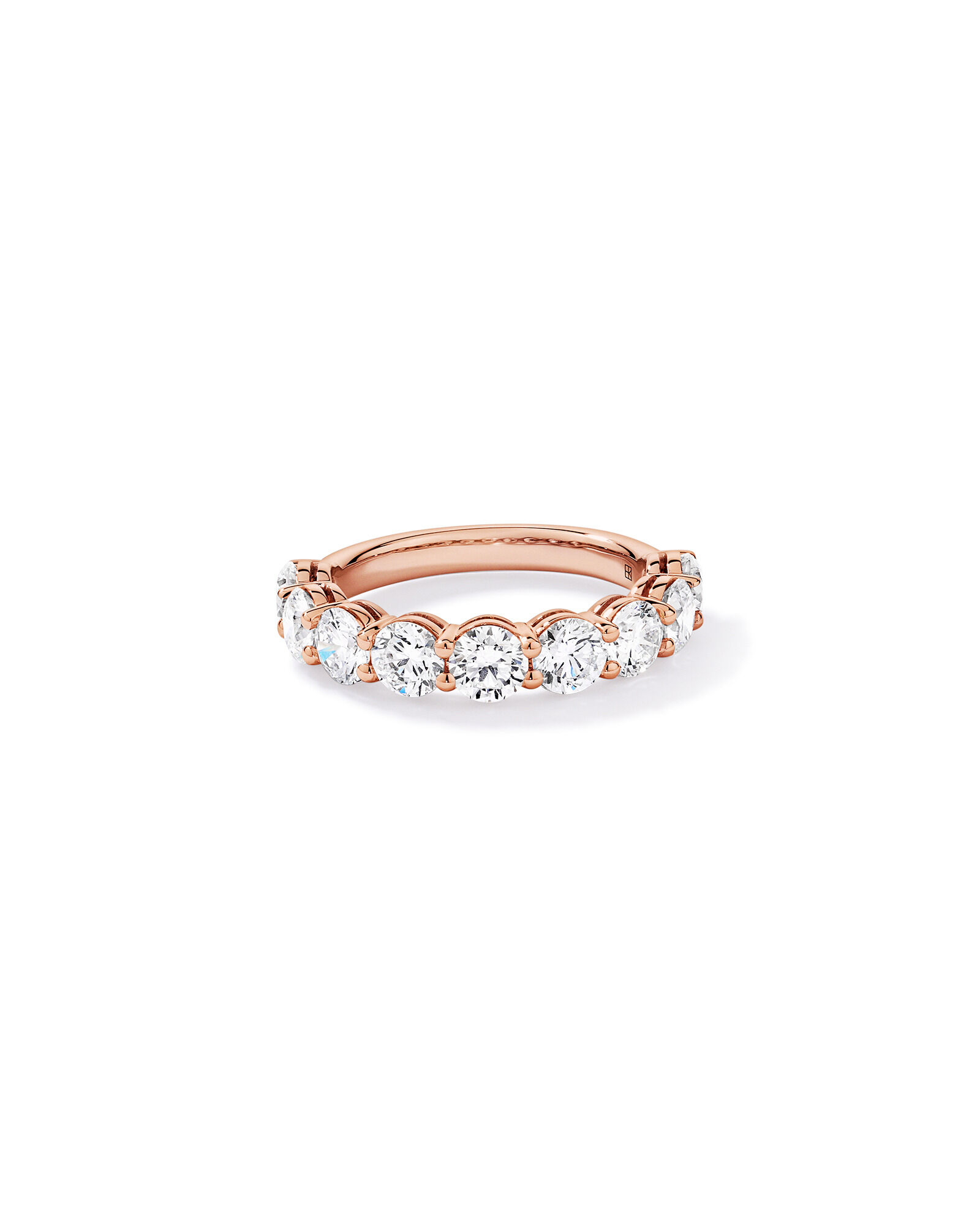 2.74TW Round Brilliant Laboratory-Grown Diamond Wedding Ring in 14kt Rose Gold