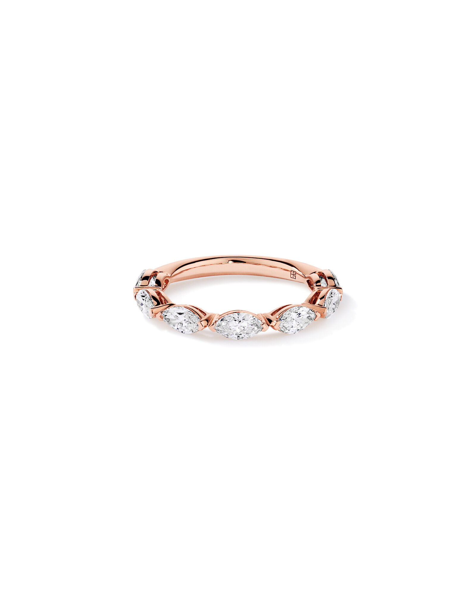 1.40 Carat TW East-West Marquise Laboratory-Grown Diamond Wedding Ring in 14kt Rose Gold