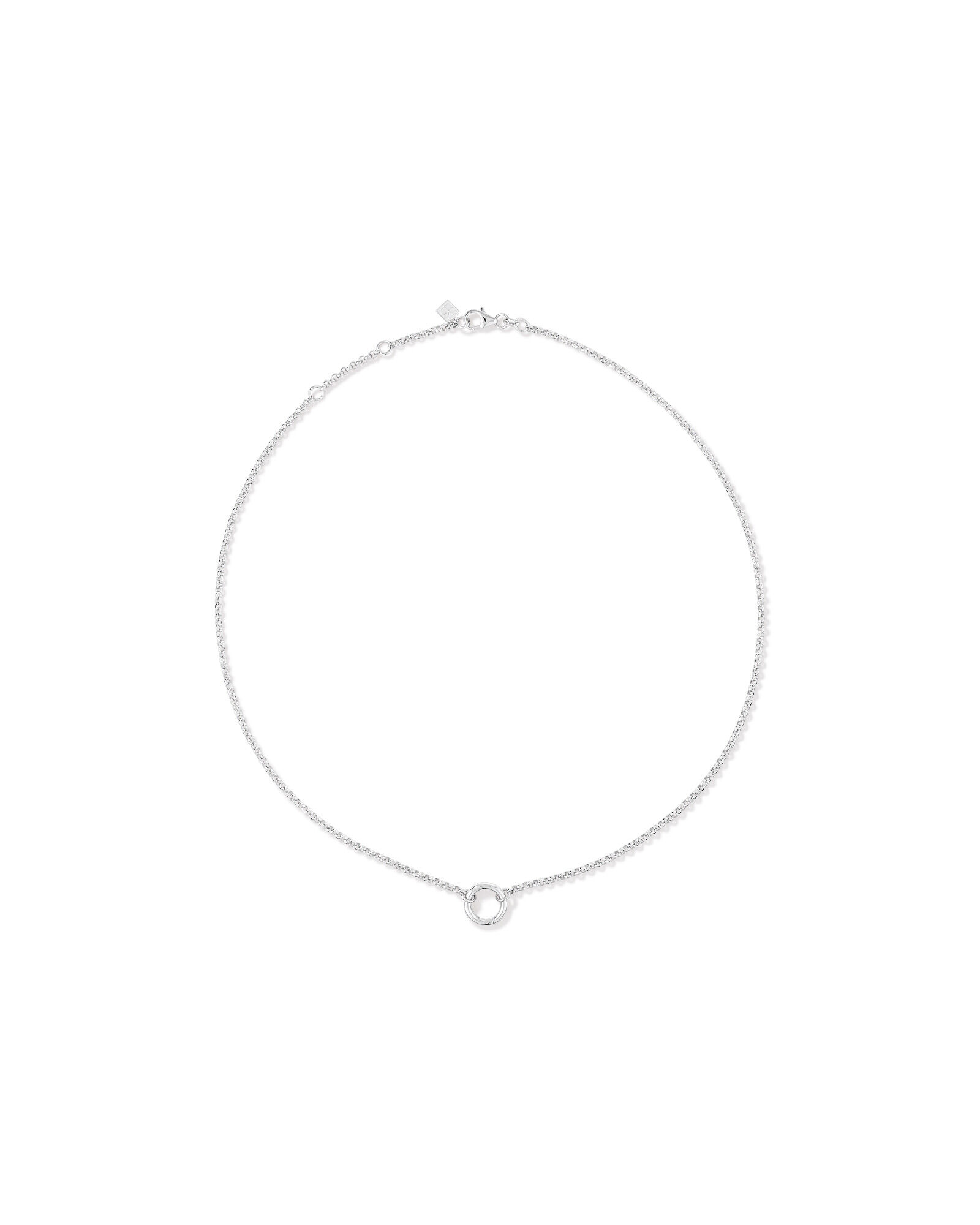 50cm (20") Fine Belcher Open Pendant Chain in Sterling Silver