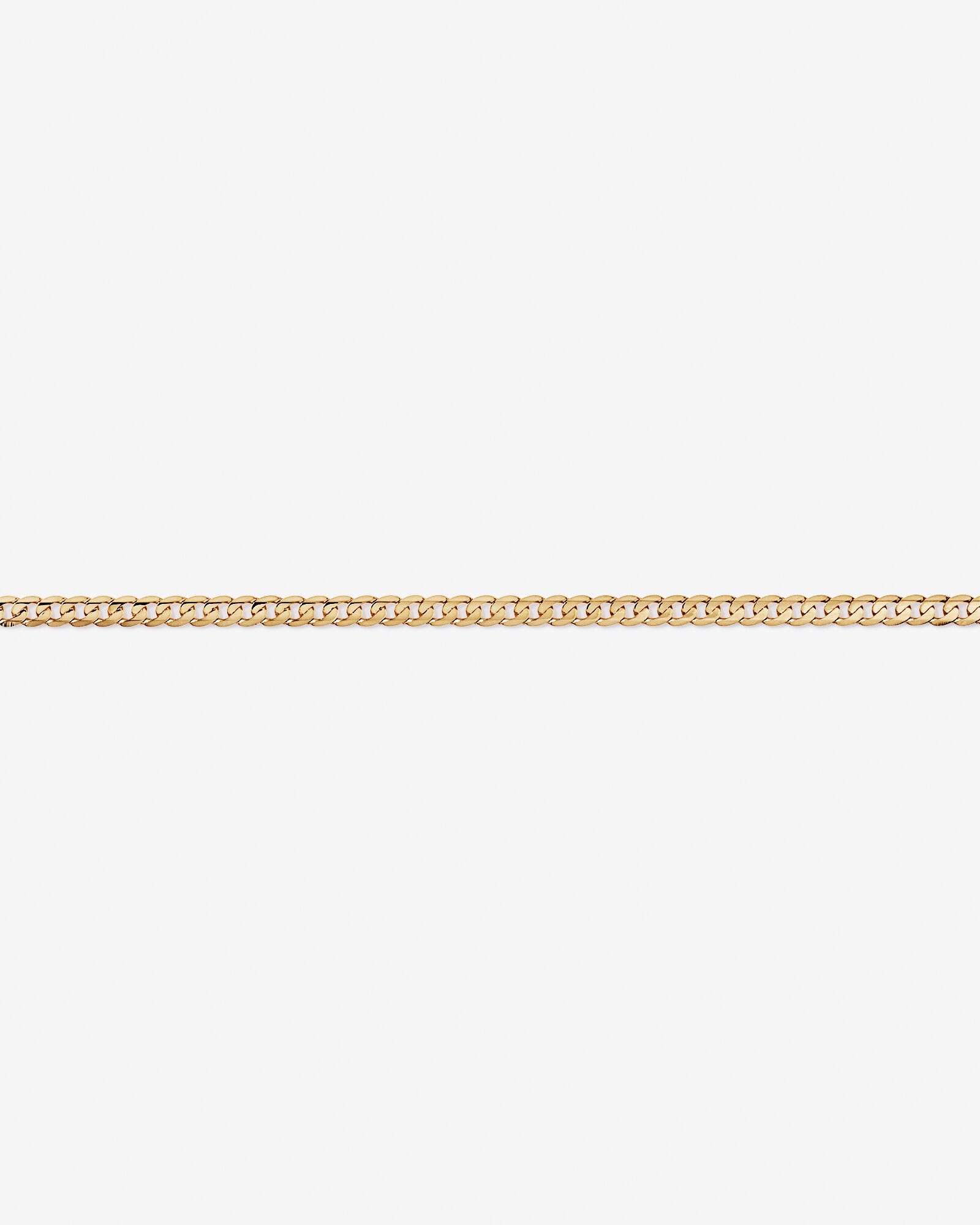 21cm (22") 3mm Width Solid Flat Bevelled Curb Bracelet in 10kt Yellow Gold