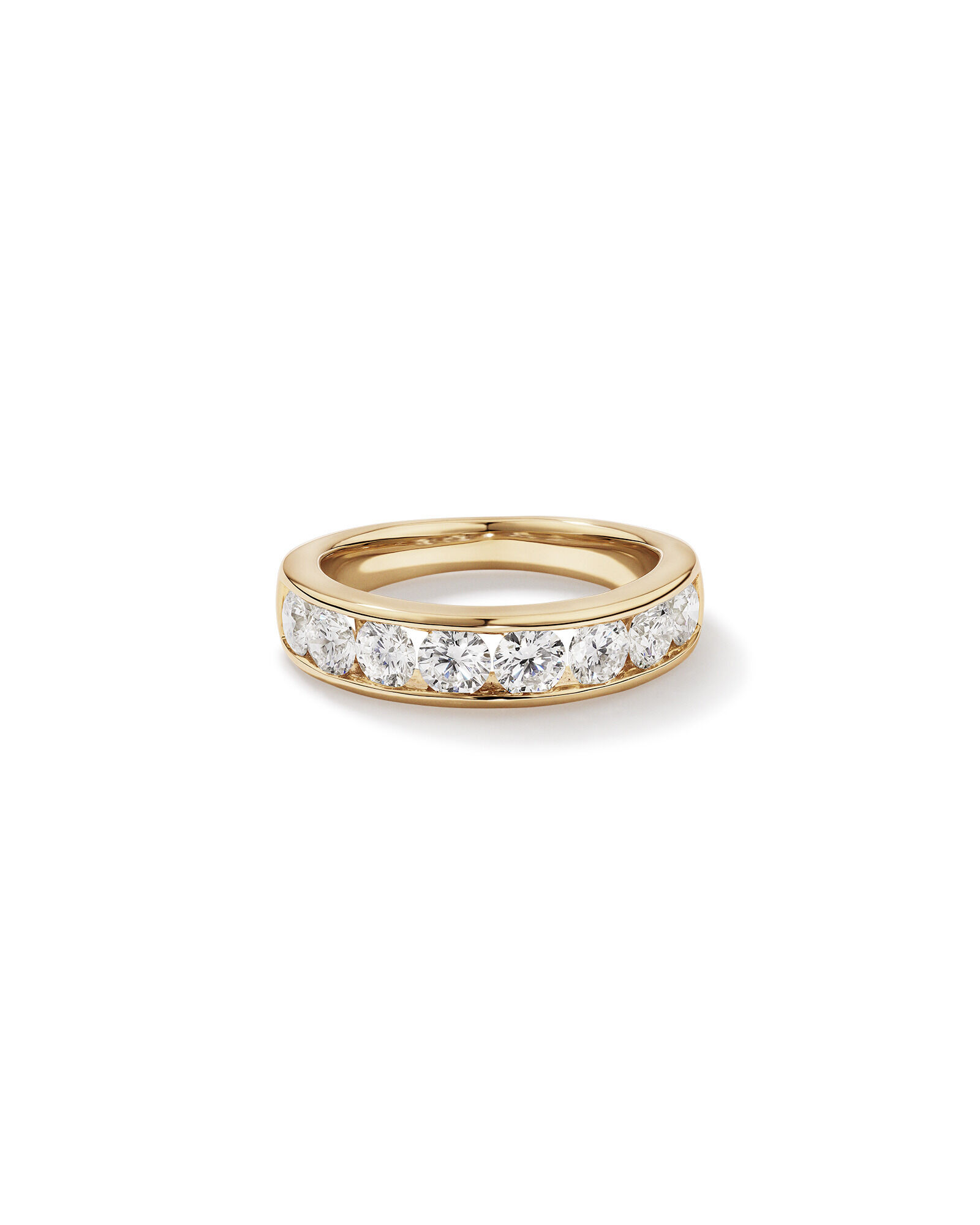 1.50 Carat TW Channel Set Round Brilliant Lab-Grown Diamond Wedding Ring in 14kt Yellow Gold