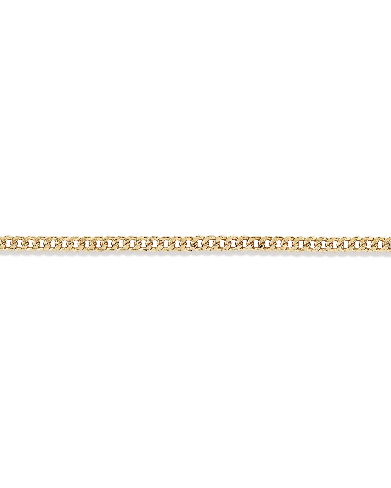 Bracelet creux de style Miami en or jaune 10 K &agrave; maillons gourmette, 19 cm