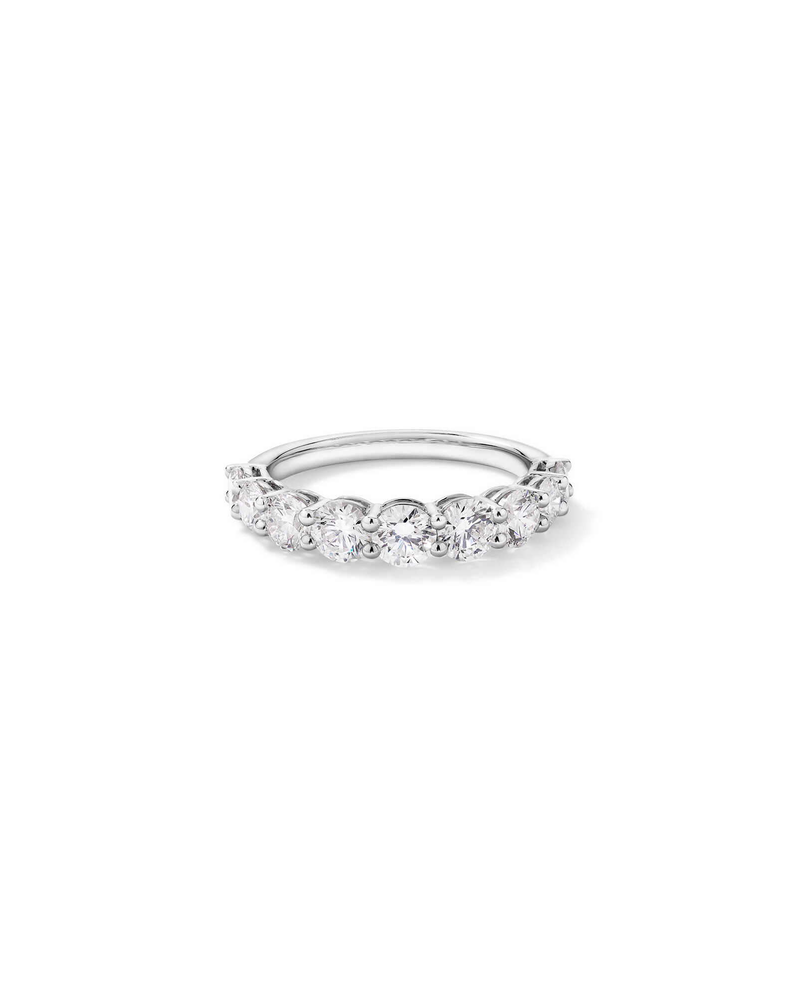 1.75 Carat TW Round Brilliant Laboratory-Grown Diamond Wedding Band in 14kt White Gold
