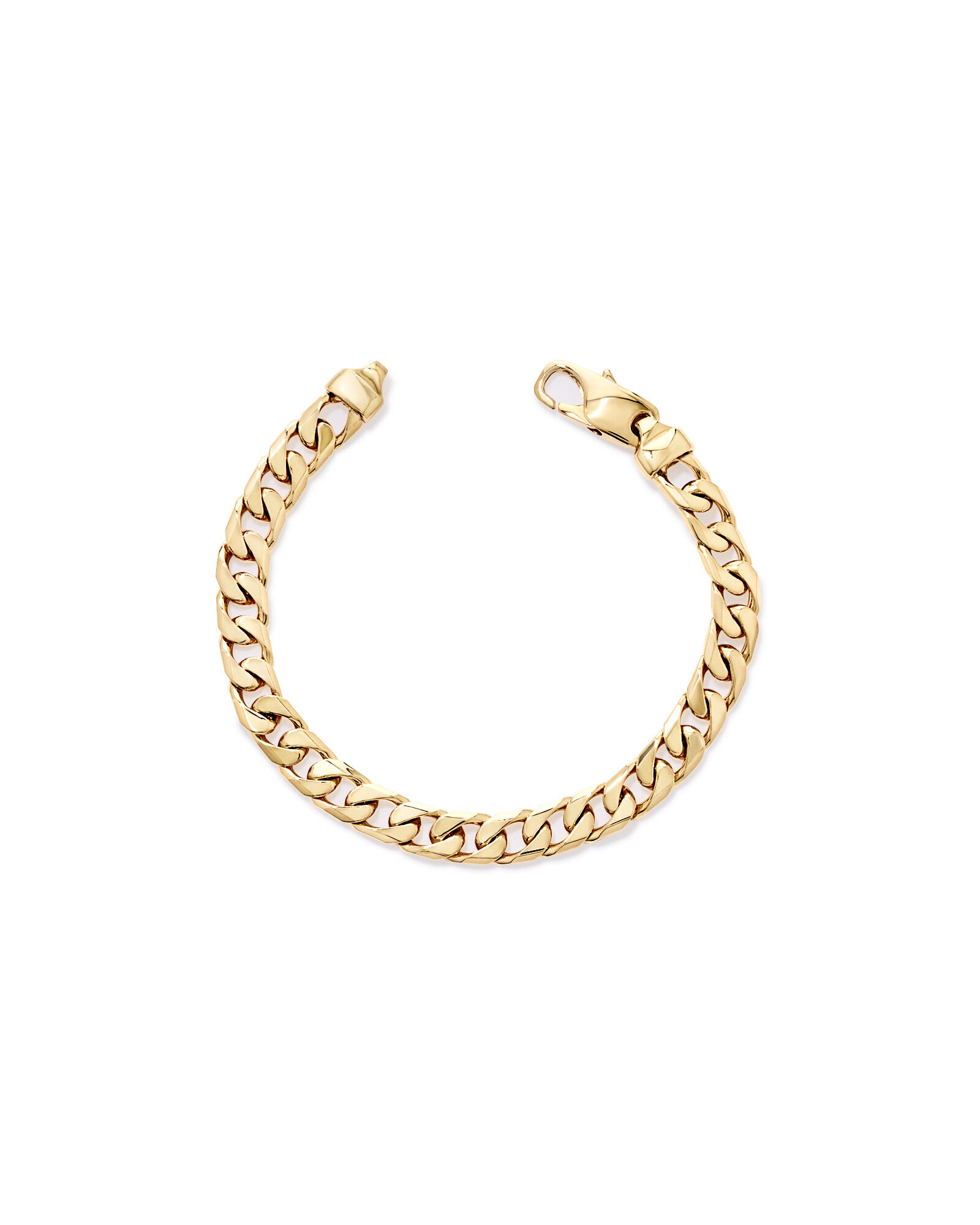 21cm (8") 8mm gourmette bracelet en 18ct Vermeil